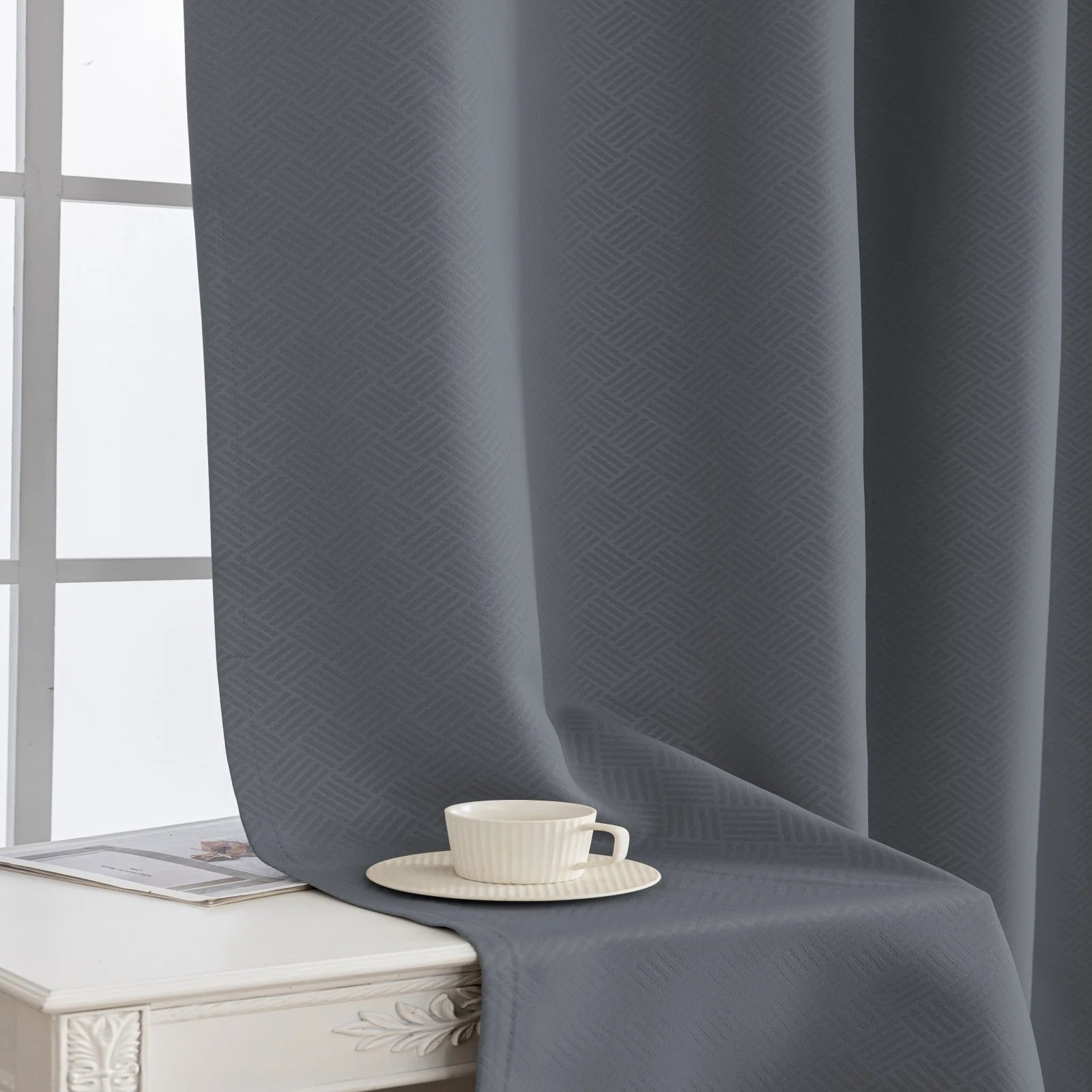 YSTYLE Indoor Curtains 2pcs-Five lines flower blackout, Curtain Collection