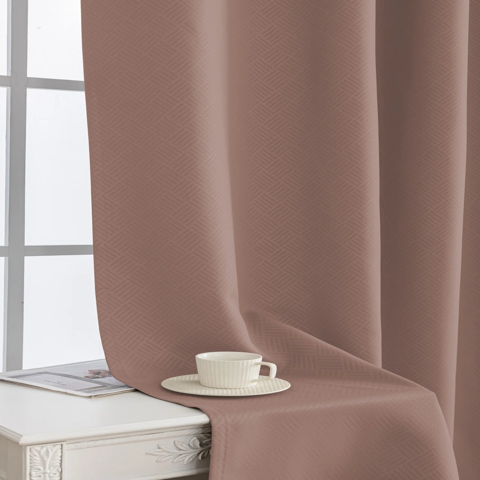 YSTYLE Indoor Curtains 2pcs-Five lines flower blackout, Curtain Collection