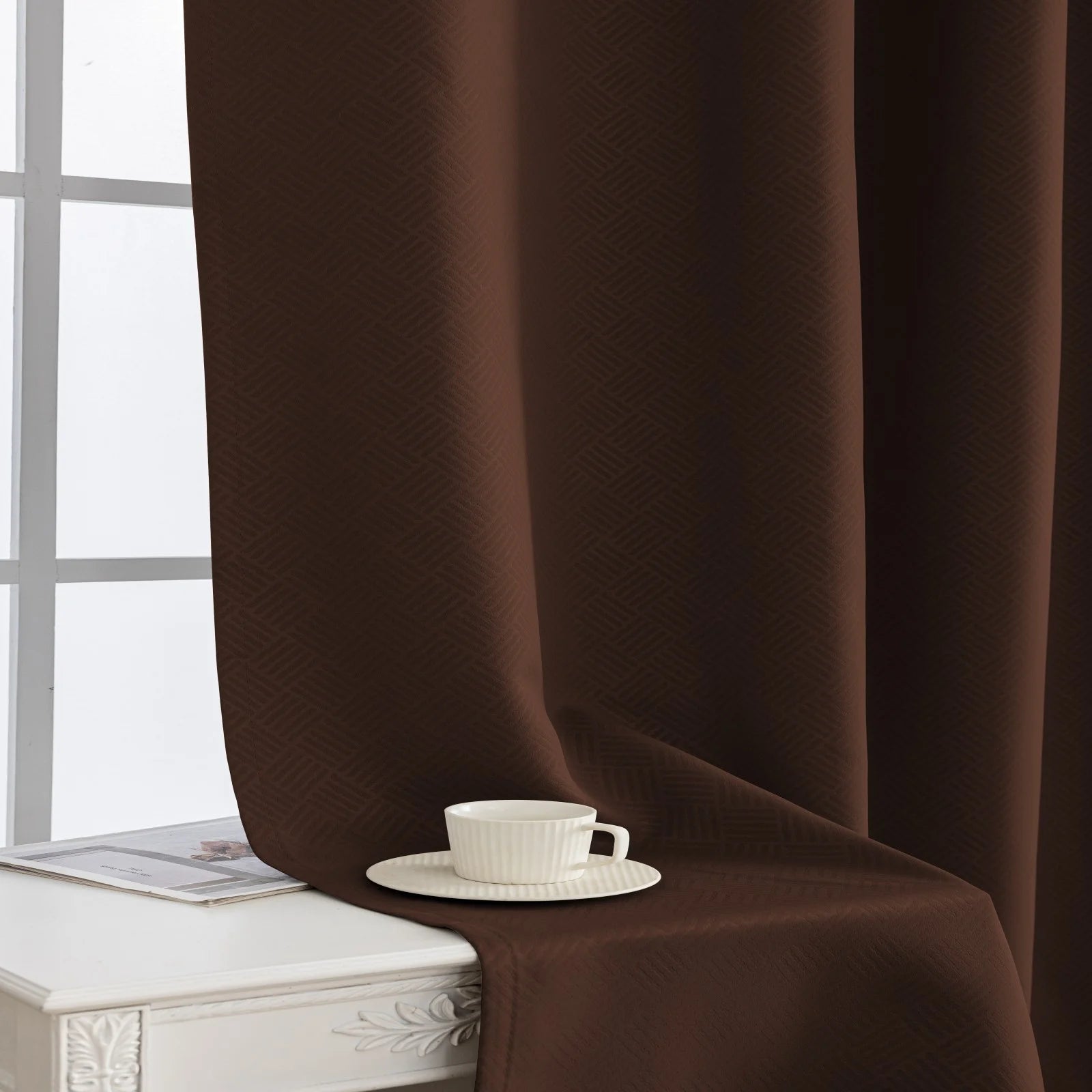 YSTYLE Indoor Curtains 2pcs-Five lines flower blackout, Curtain Collection