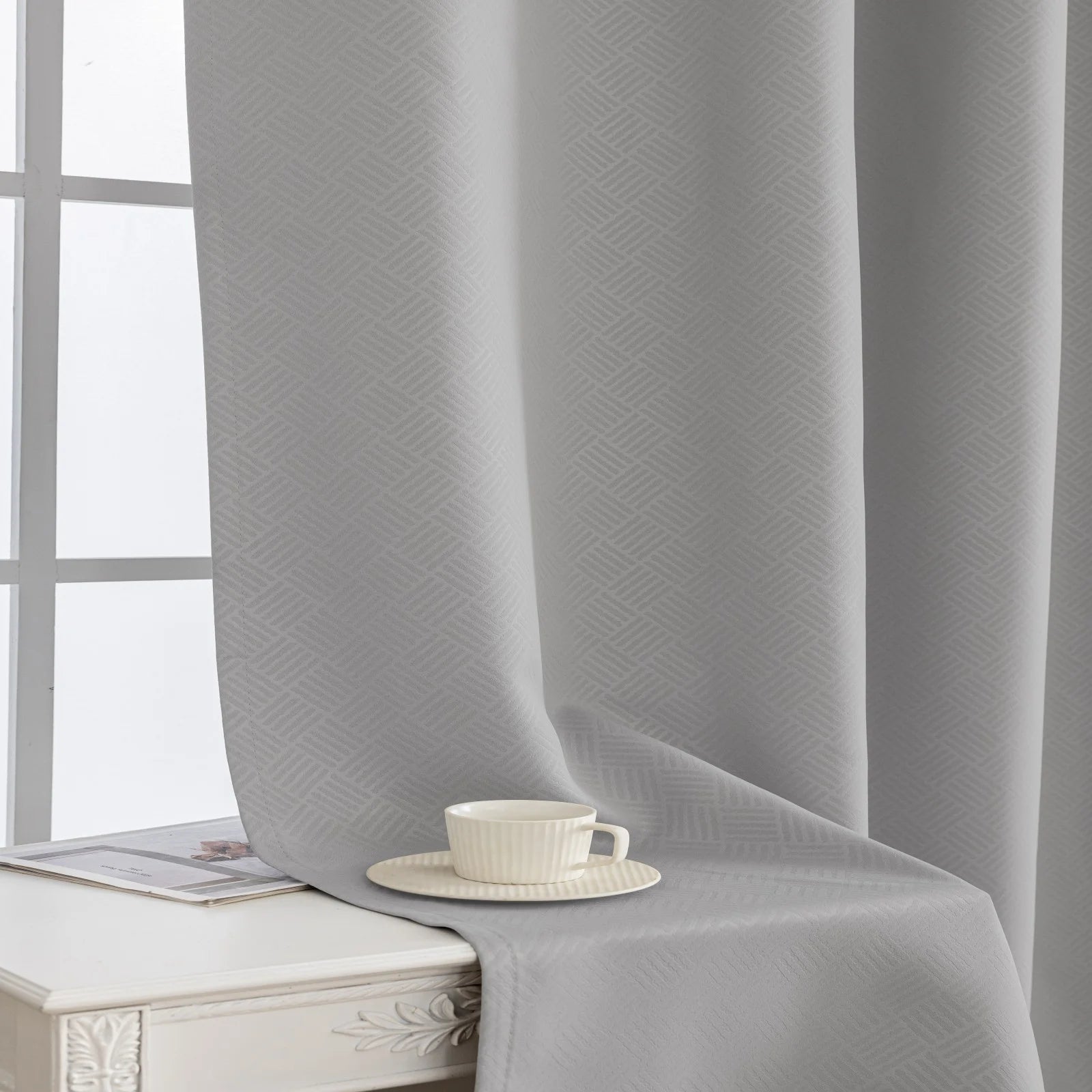 YSTYLE Indoor Curtains 2pcs-Five lines flower blackout, Curtain Collection