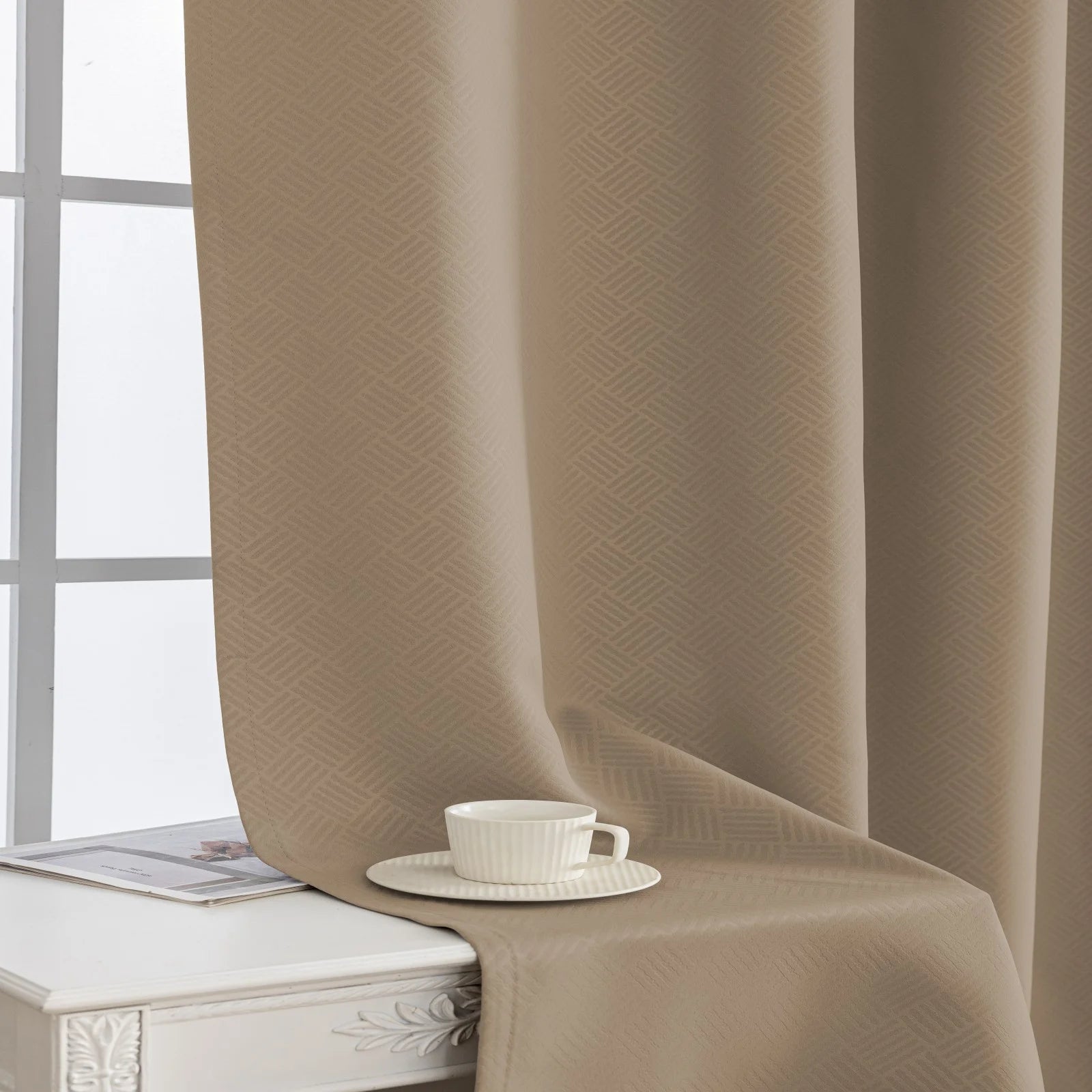 YSTYLE Indoor Curtains 2pcs-Five lines flower blackout, Curtain Collection