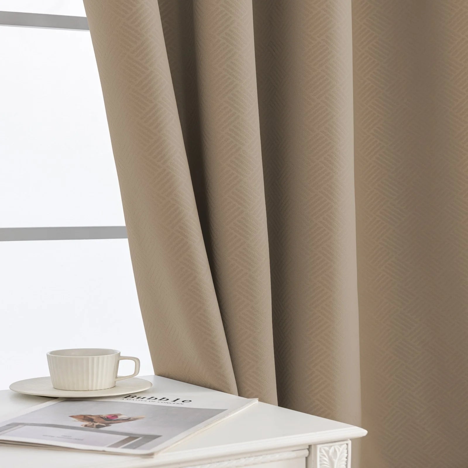 YSTYLE Indoor Curtains 2pcs-Five lines flower blackout, Curtain Collection