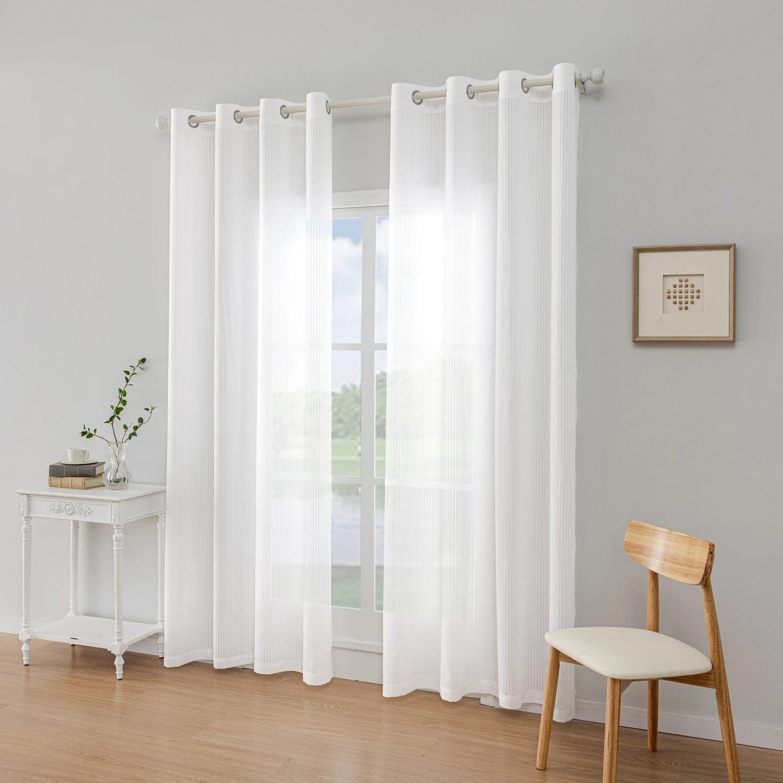 YSTYLE Tulle Blinds Light Transmission-Interior Curtains,2 pcs , Window Screen