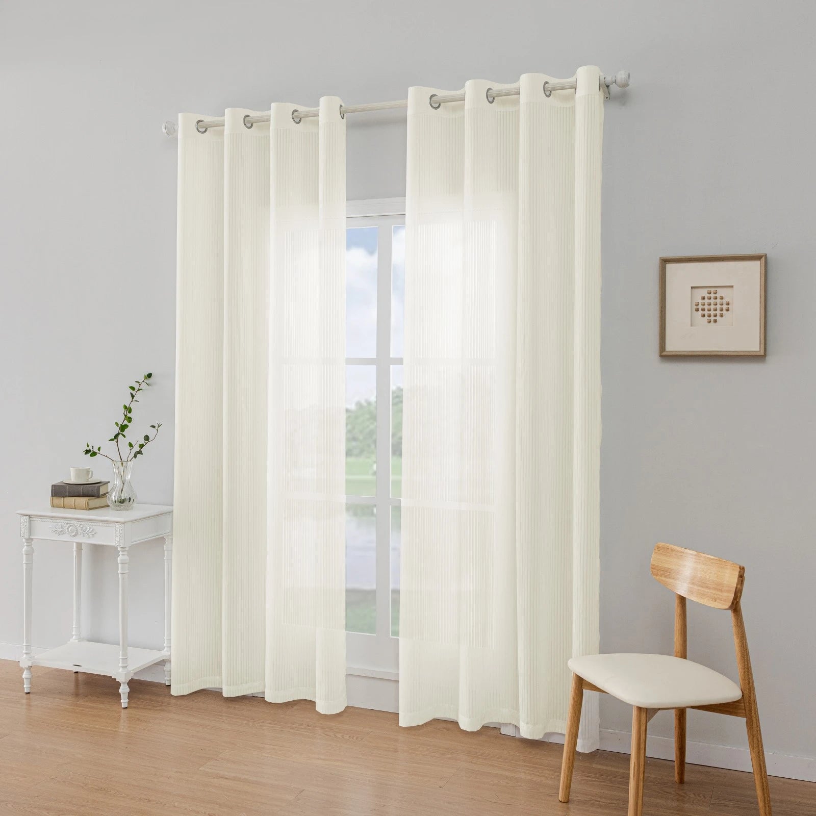 YSTYLE Tulle Blinds Light Transmission-Interior Curtains,2 pcs , Window Screen