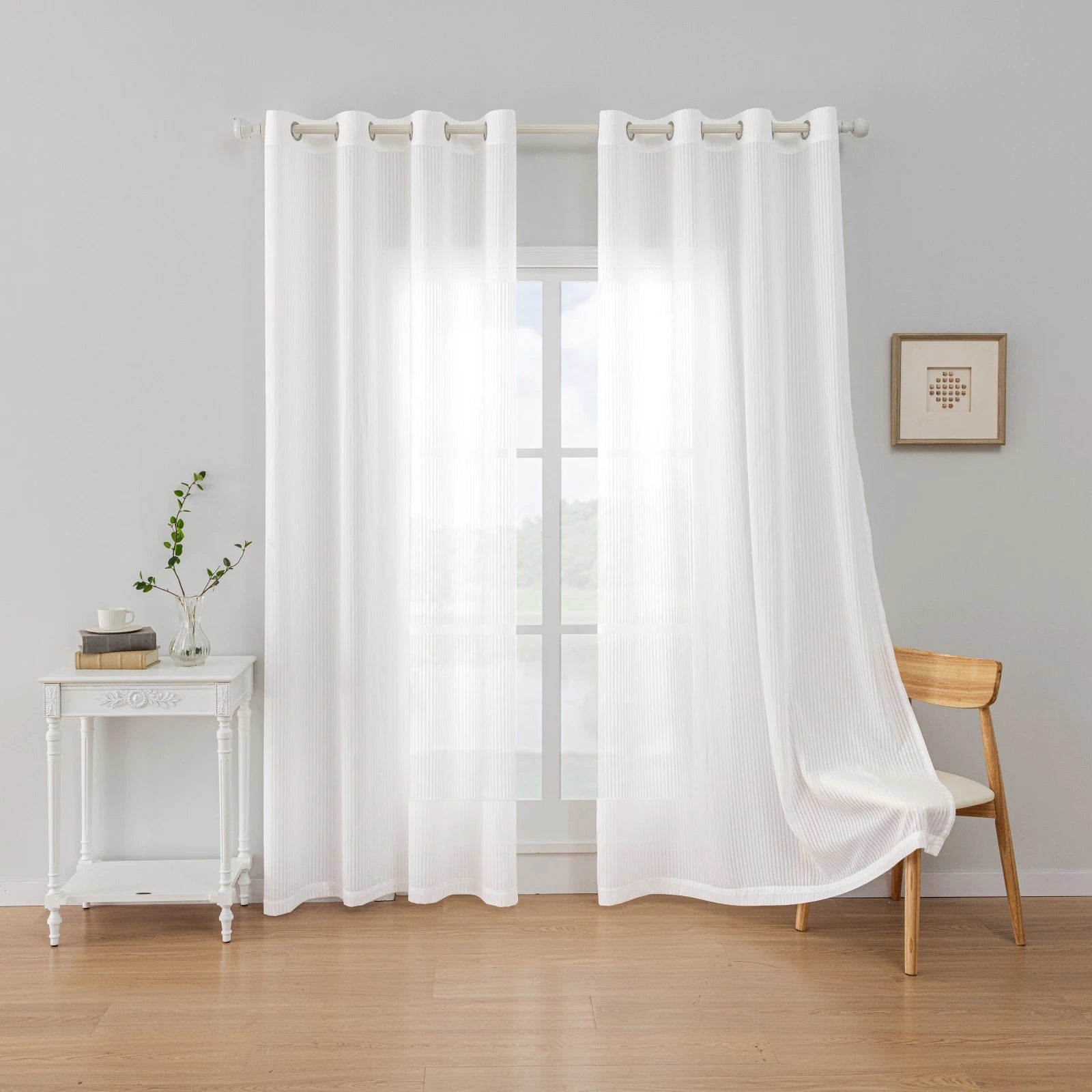 YSTYLE Tulle Blinds Light Transmission-Interior Curtains,2 pcs , Window Screen