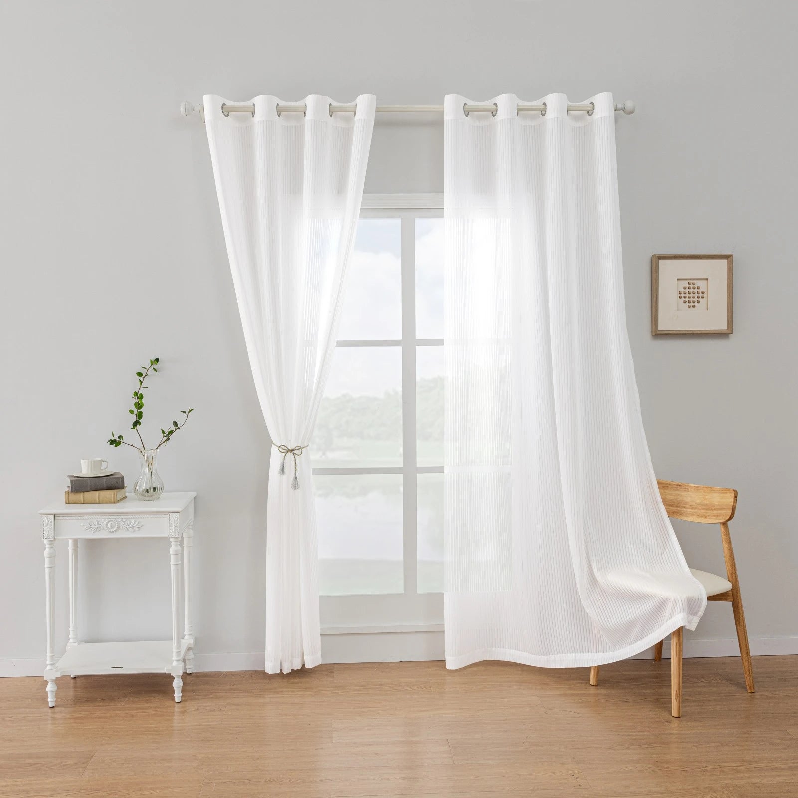 YSTYLE Tulle Blinds Light Transmission-Interior Curtains,2 pcs , Window Screen