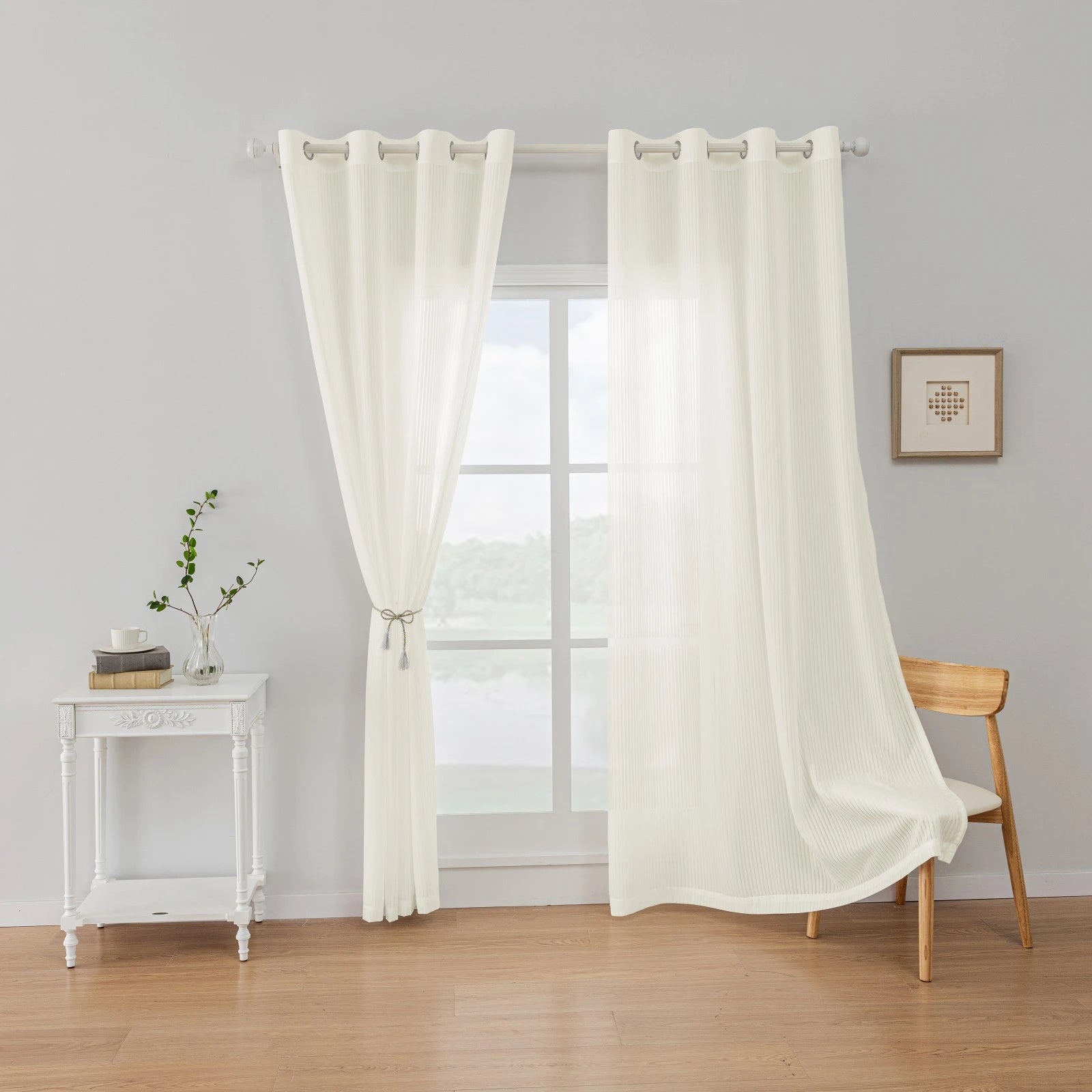 YSTYLE Tulle Blinds Light Transmission-Interior Curtains,2 pcs , Window Screen