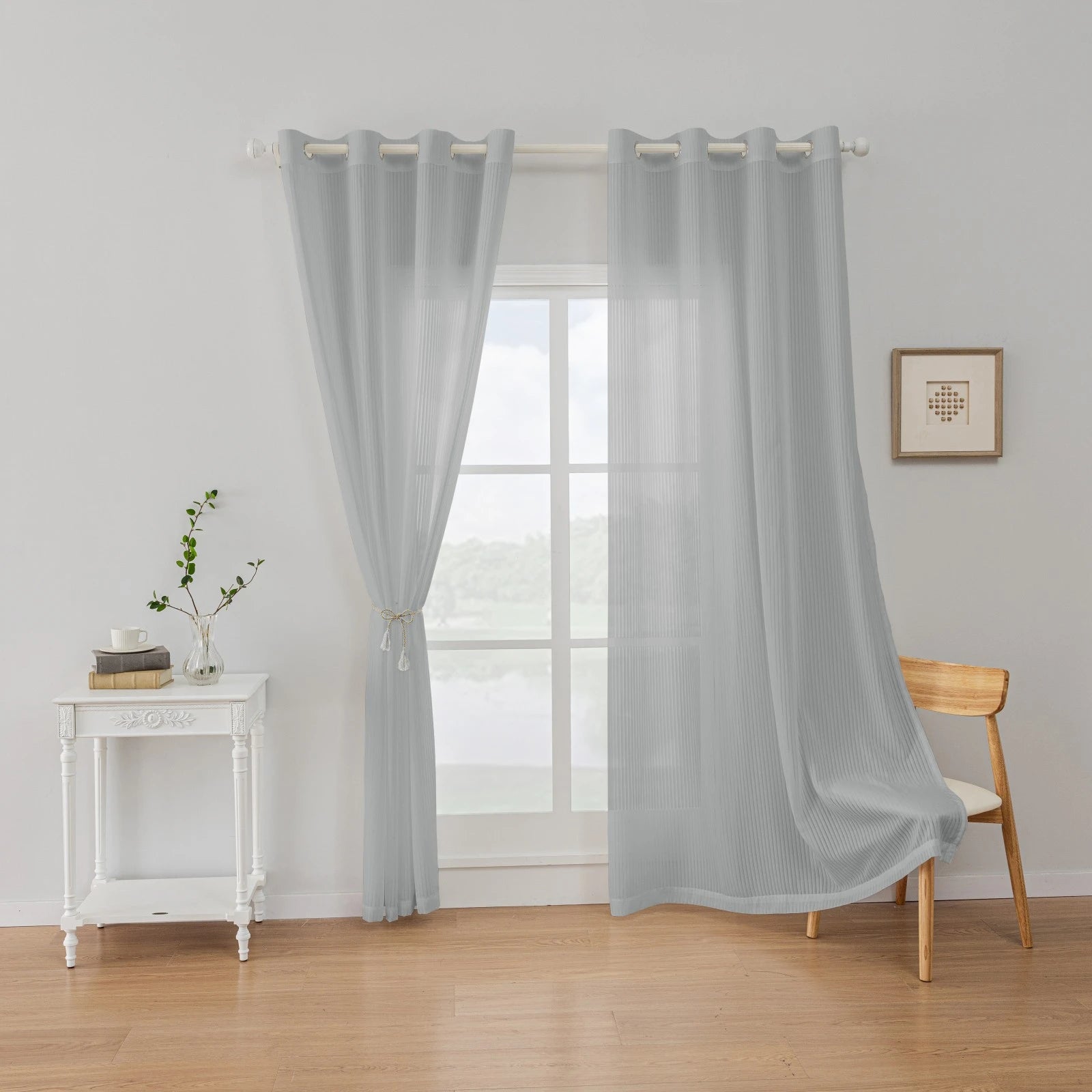 YSTYLE Tulle Blinds Light Transmission-Interior Curtains,2 pcs , Window Screen