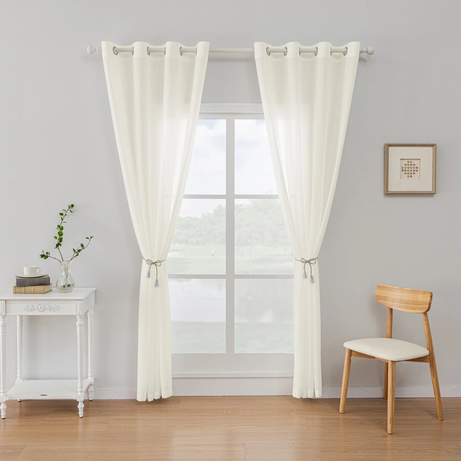 YSTYLE Tulle Blinds Light Transmission-Interior Curtains,2 pcs , Window Screen