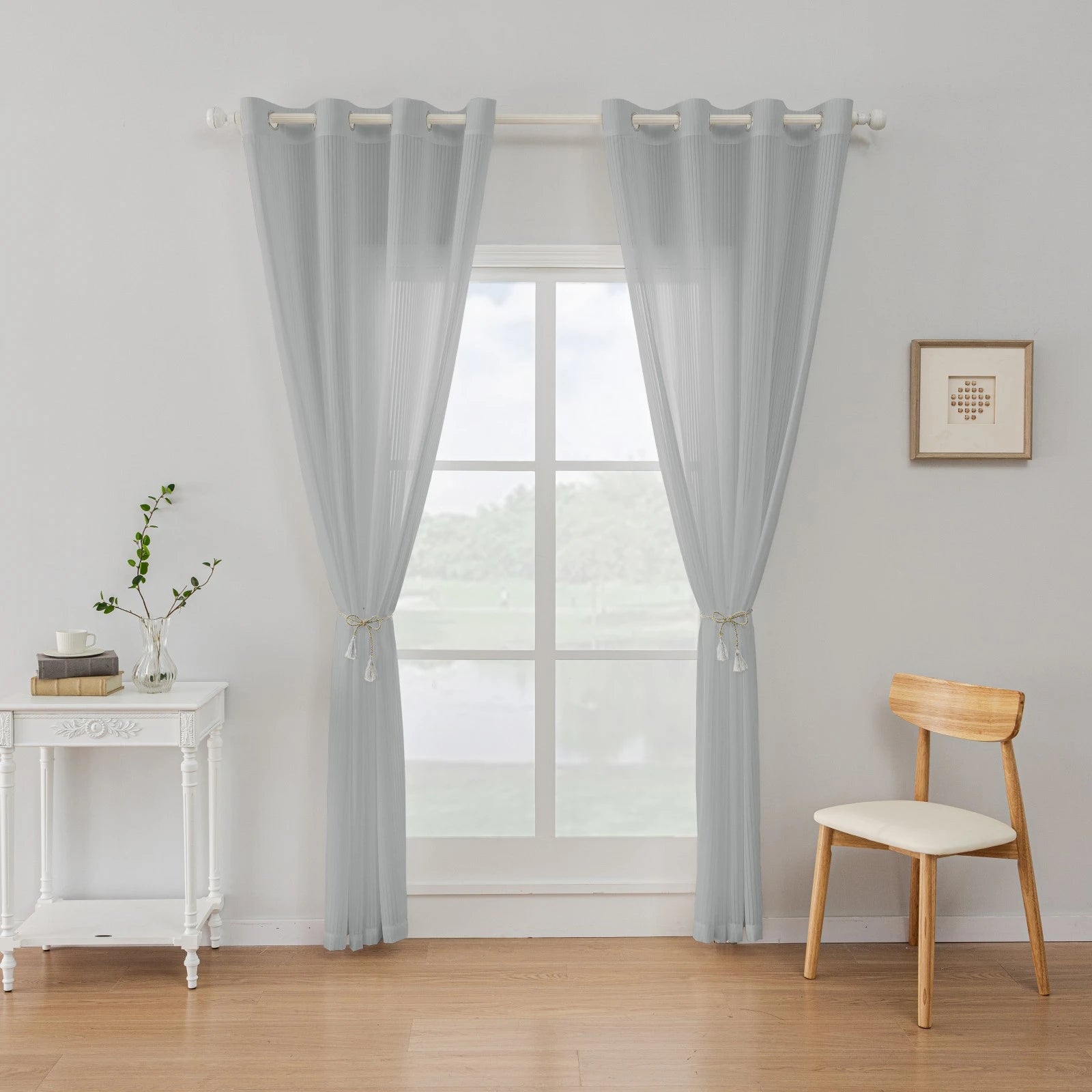 YSTYLE Tulle Blinds Light Transmission-Interior Curtains,2 pcs , Window Screen