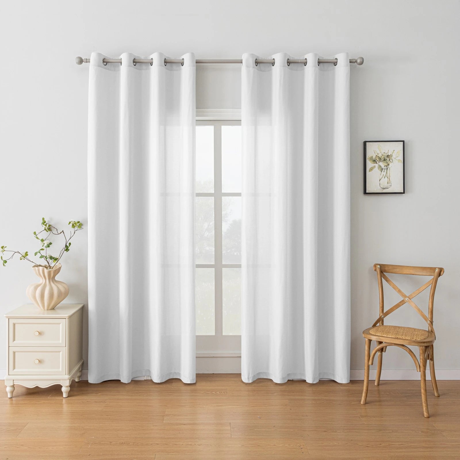 YSTYLE Tulle Illusion Veil Translucent - Interior Curtains,2 pcs , Window Screen
