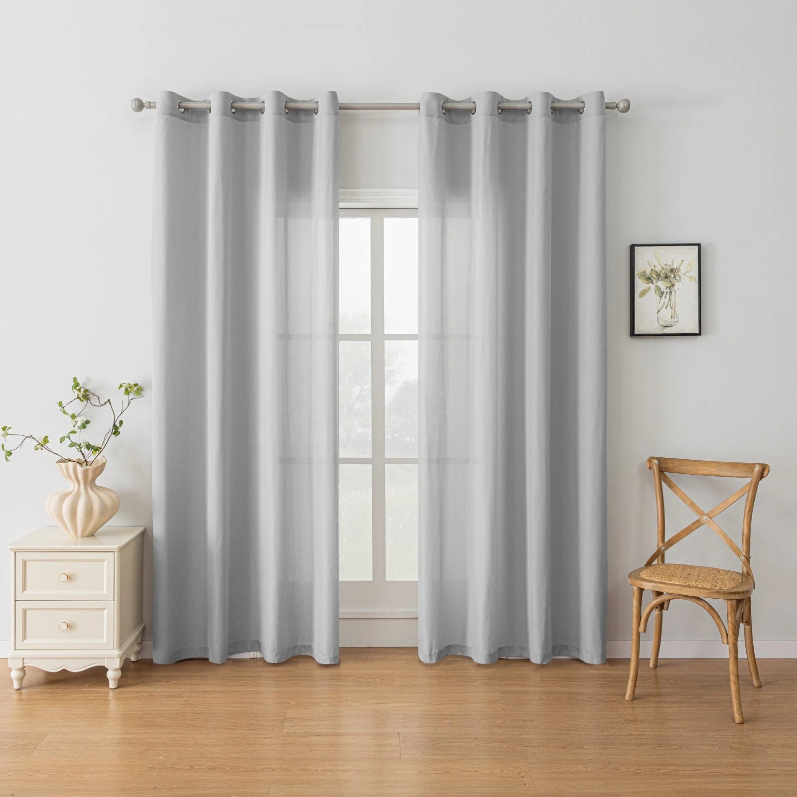 YSTYLE Tulle Illusion Veil Translucent - Interior Curtains,2 pcs , Window Screen