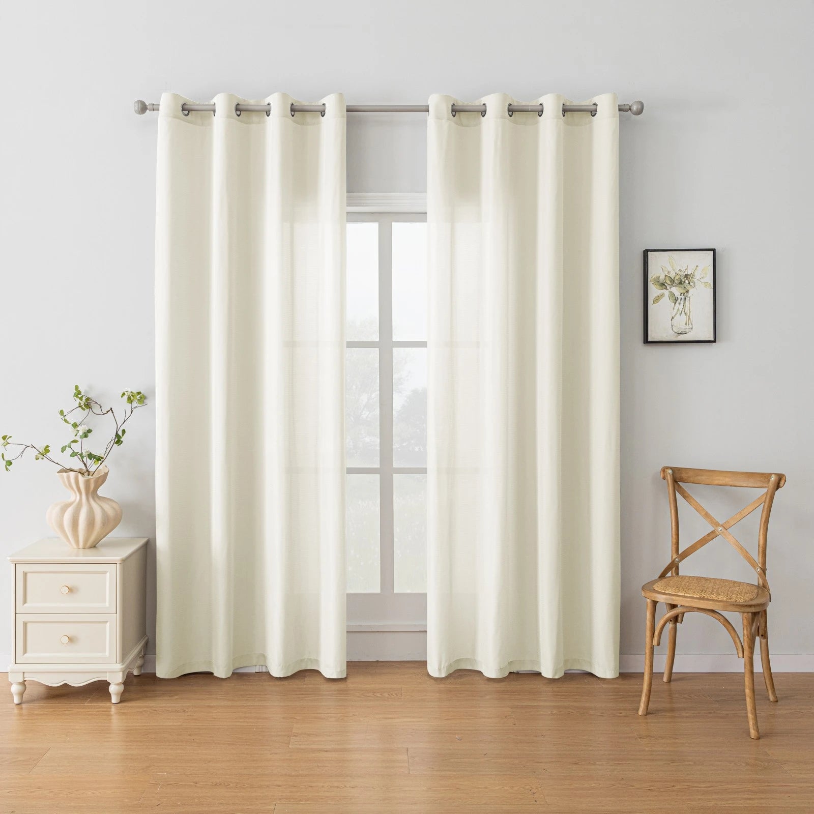 YSTYLE Tulle Illusion Veil Translucent - Interior Curtains,2 pcs , Window Screen