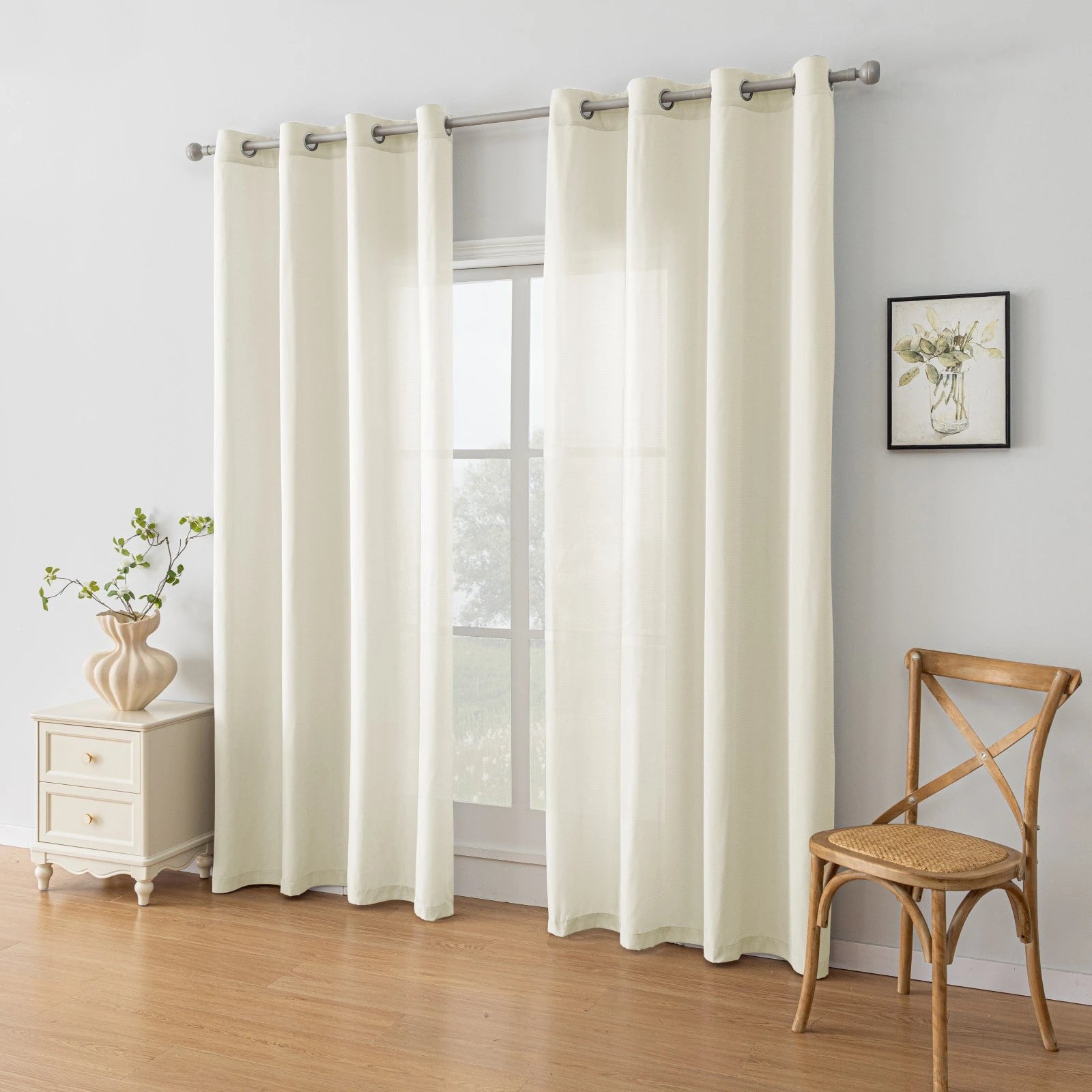 YSTYLE Tulle Illusion Veil Translucent - Interior Curtains,2 pcs , Window Screen