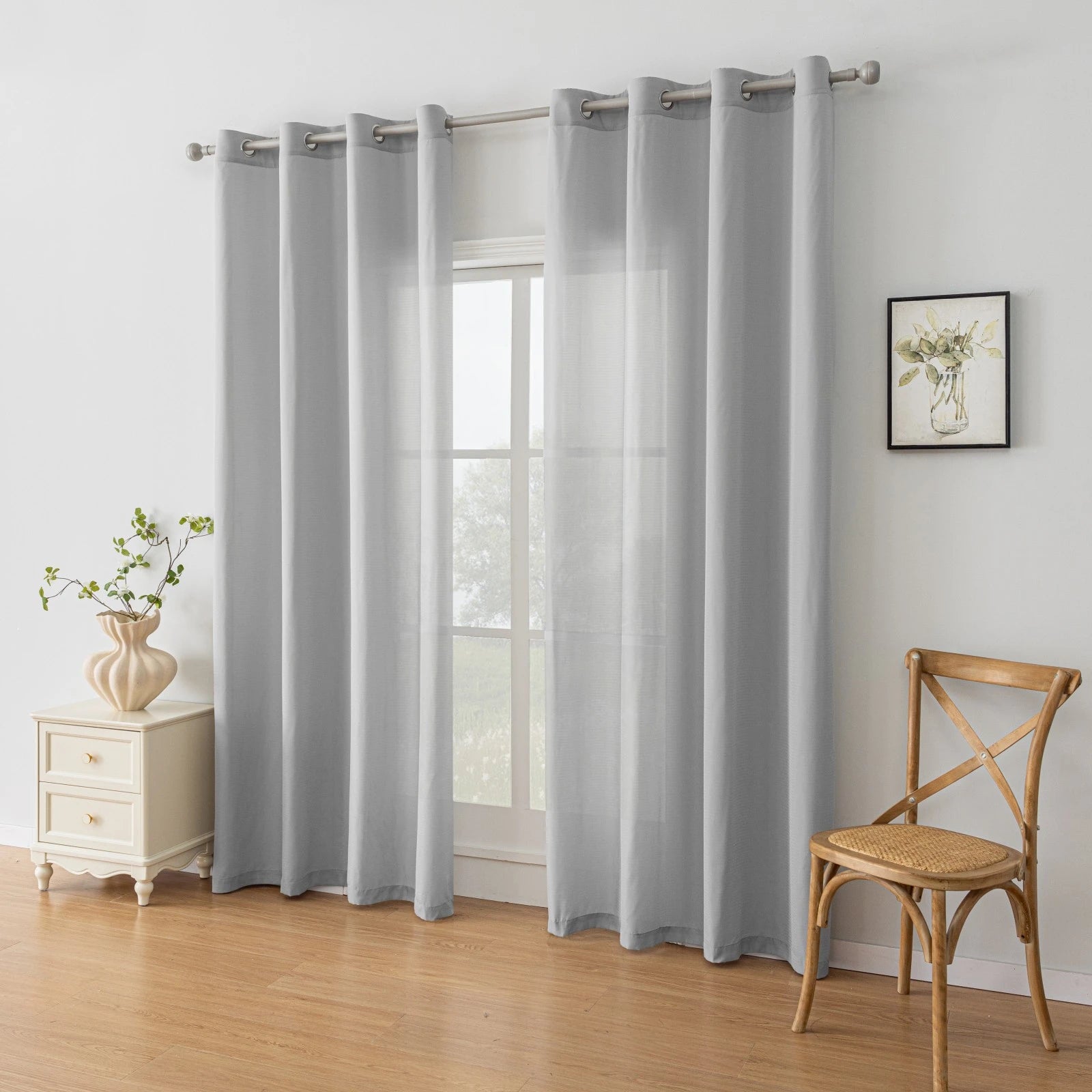 YSTYLE Tulle Illusion Veil Translucent - Interior Curtains,2 pcs , Window Screen