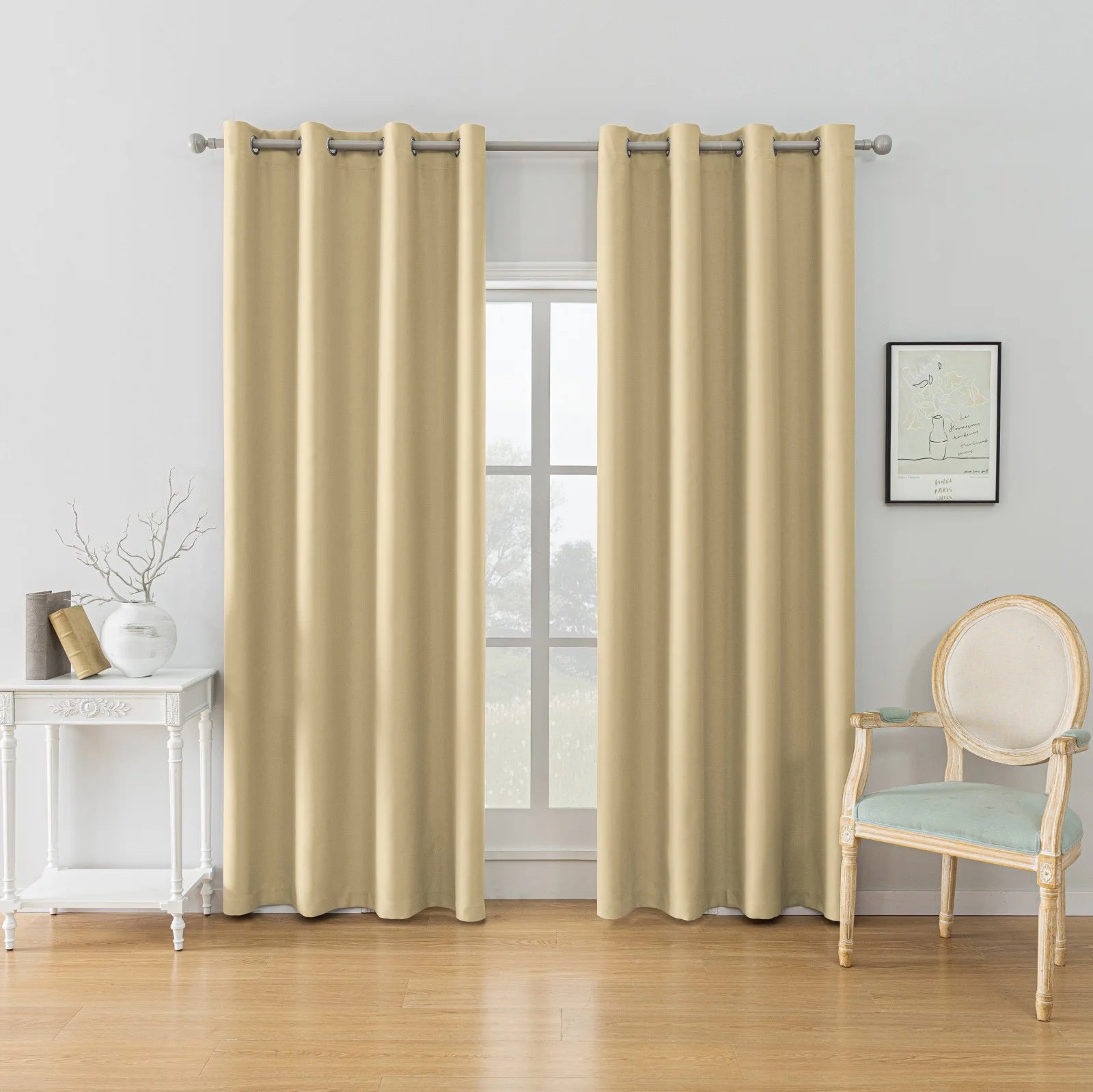 YSTYLE Blackout Curtains – 2 pcs, Thermal, Waterproof, Indoor/Outdoor Use
