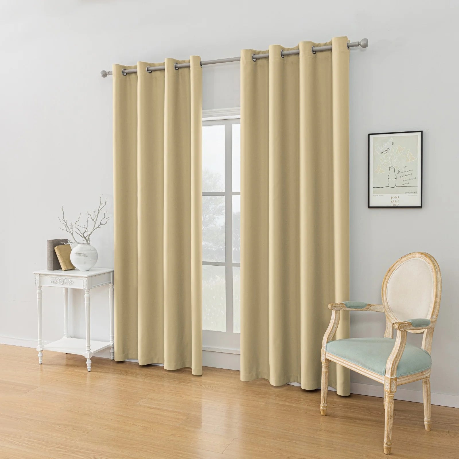 YSTYLE Blackout Curtains – 2 pcs, Thermal, Waterproof, Indoor/Outdoor Use