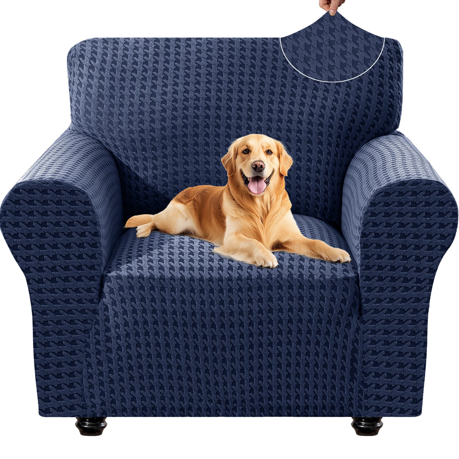 Ystyle 1-Seat Sofa Cover with Armrests, Elastic Universal Seat Cover, Anti-Scratch Universal Sofa Cover, Anti-Slip Washable Sofa Protector, Stain-Resistant