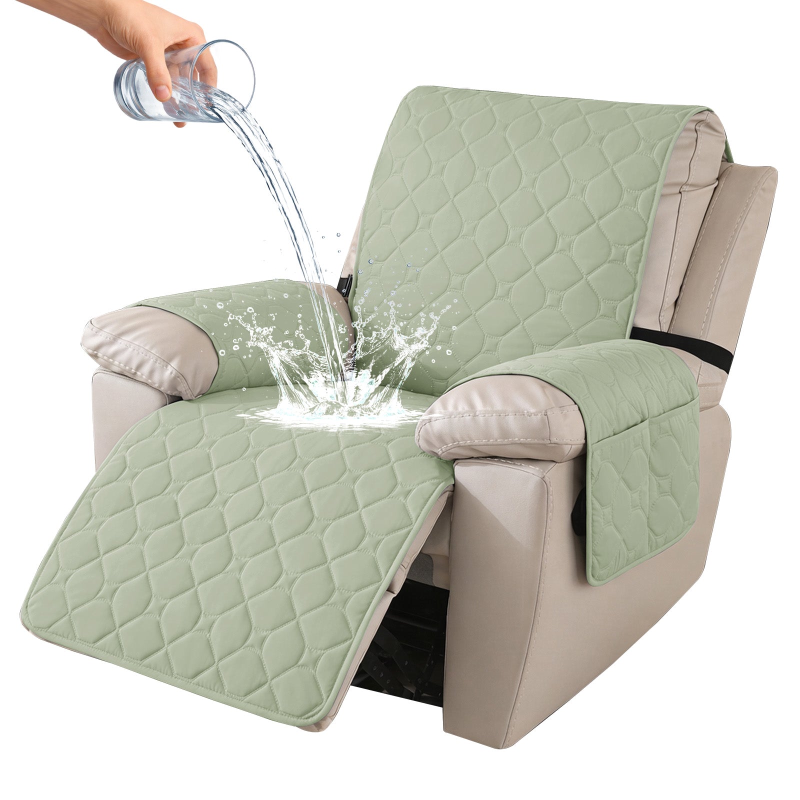 YSTYLE Waterproof Recliner Armchair Cover with Armrests 1 Seater