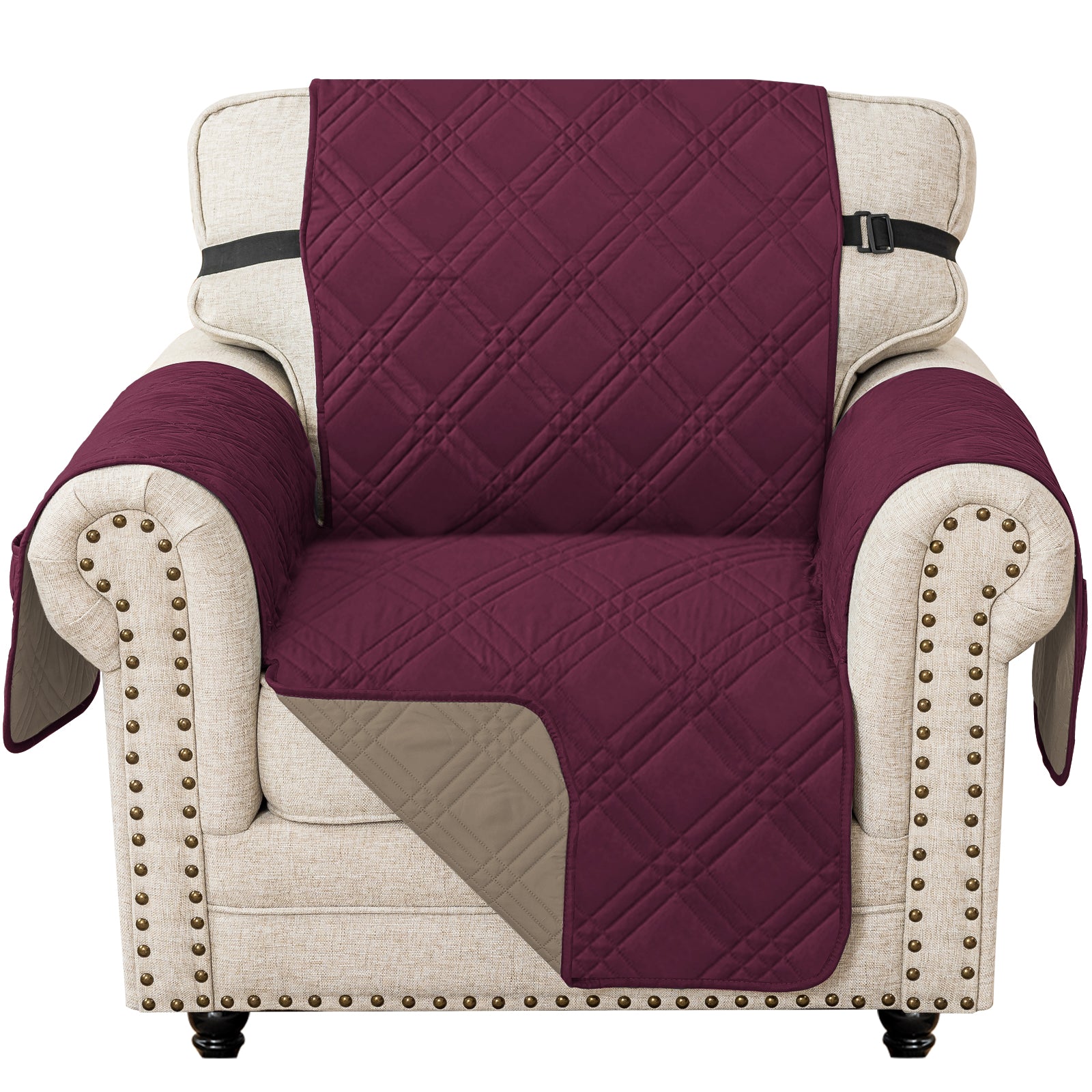 Ystyle Reversible 1 Seater Sofa Cover Quilted Scratch Resistant-YSTYLE