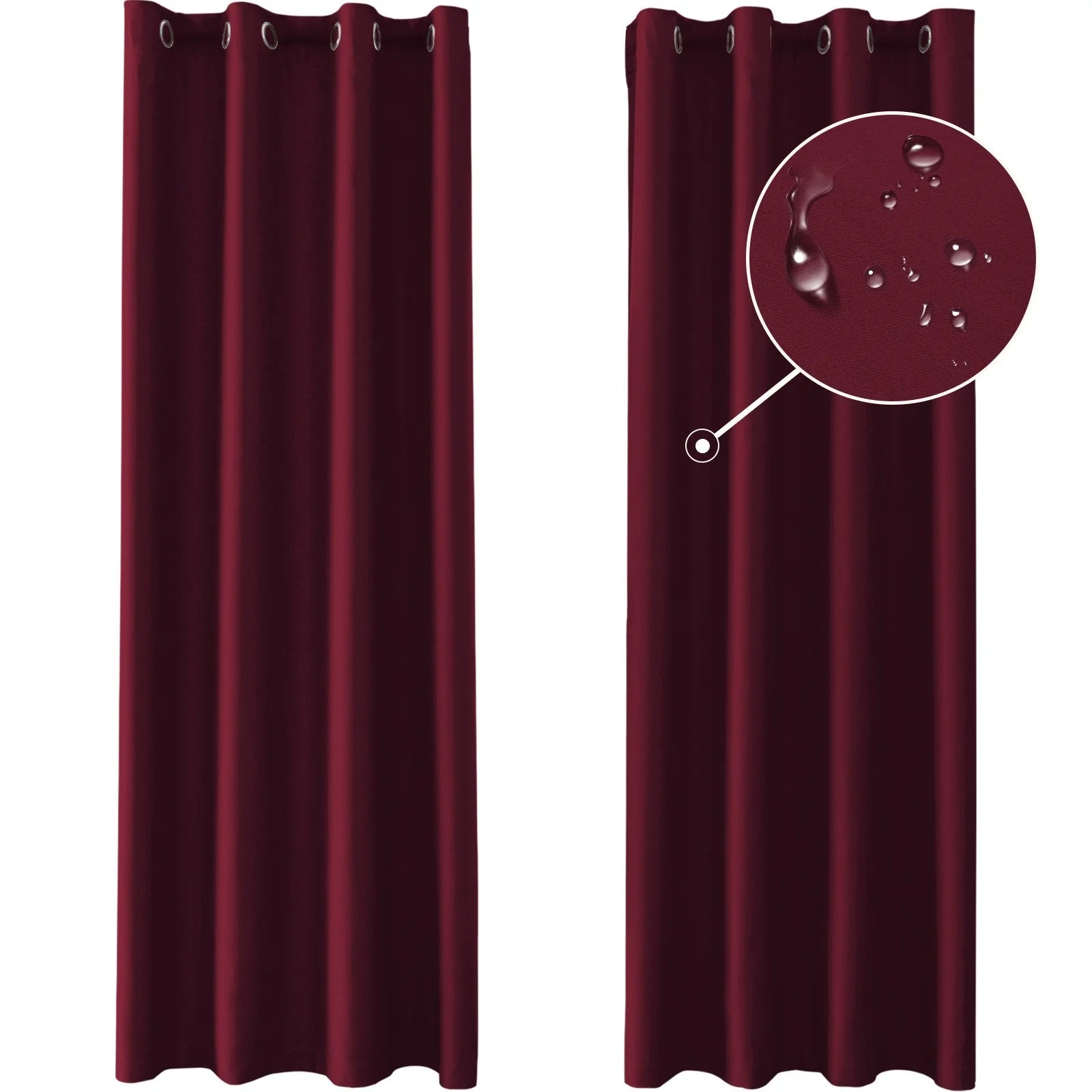YSTYLE Blackout Curtains – 2 pcs, Thermal, Waterproof, Indoor/Outdoor Use