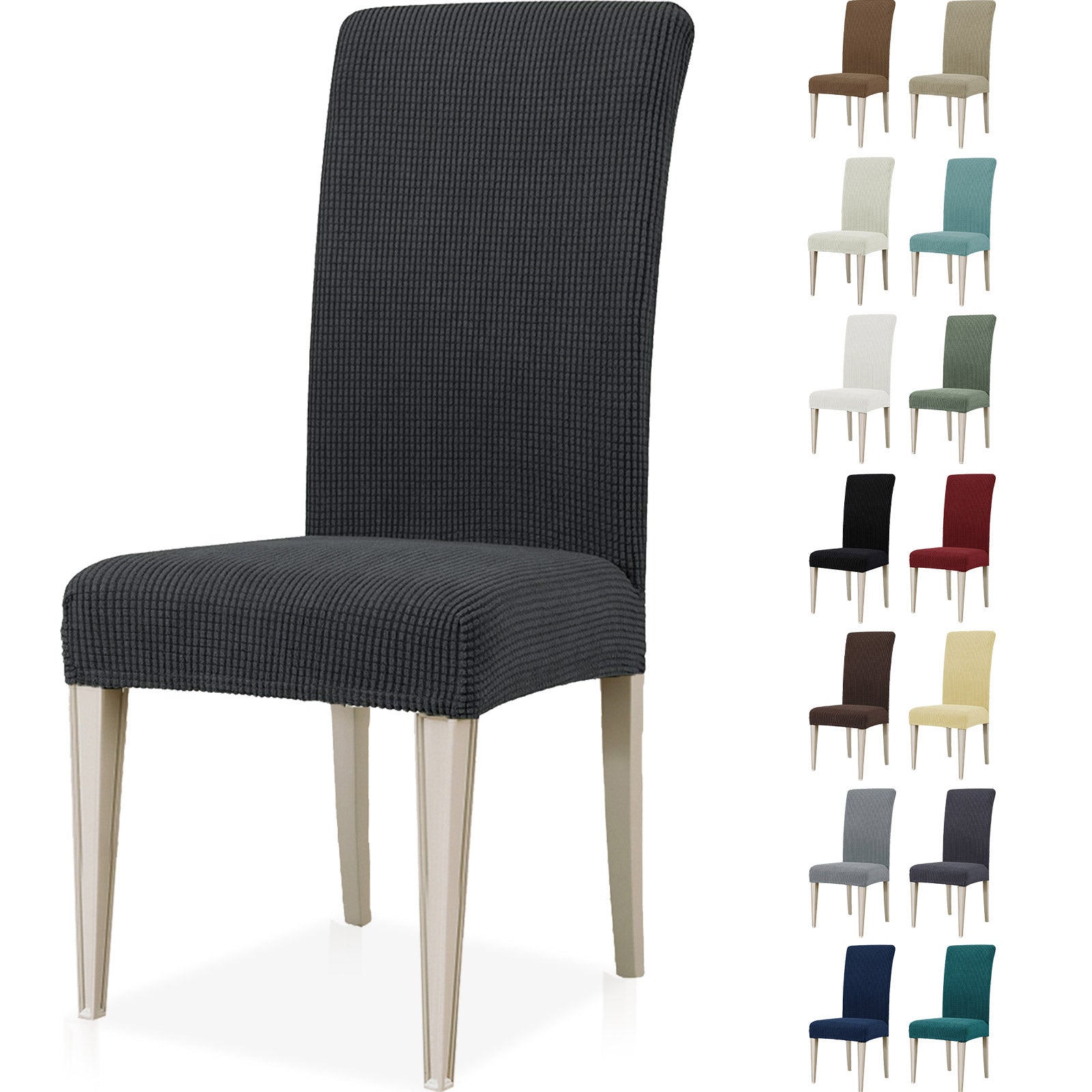 YSTYLE 4 Pieces Stretch Dining Chair Covers Jacquard Pattern