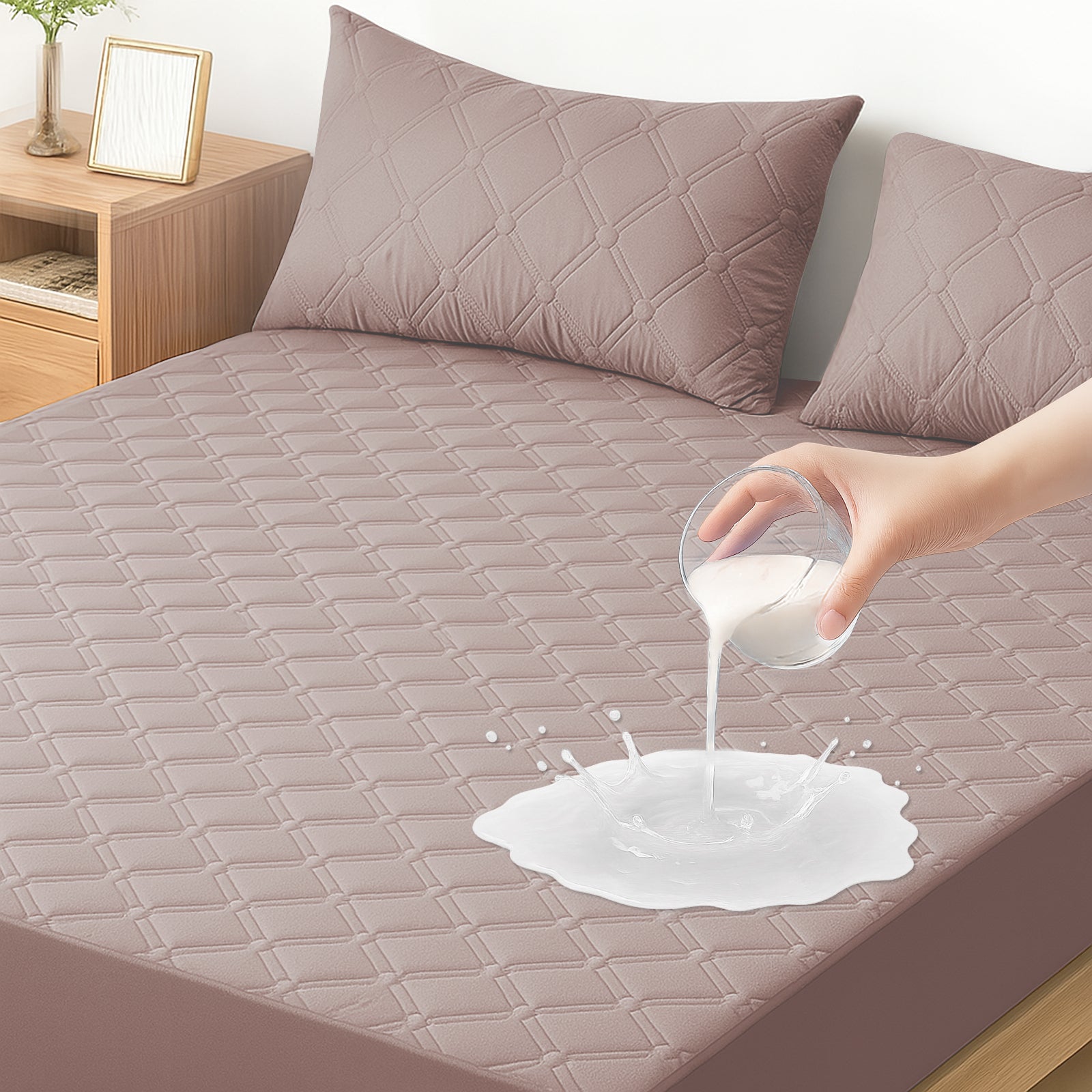 Ystyle Waterproof Mattress Protector – Double Size 160x190 cm Anti-Allergy & Scratch Resistant