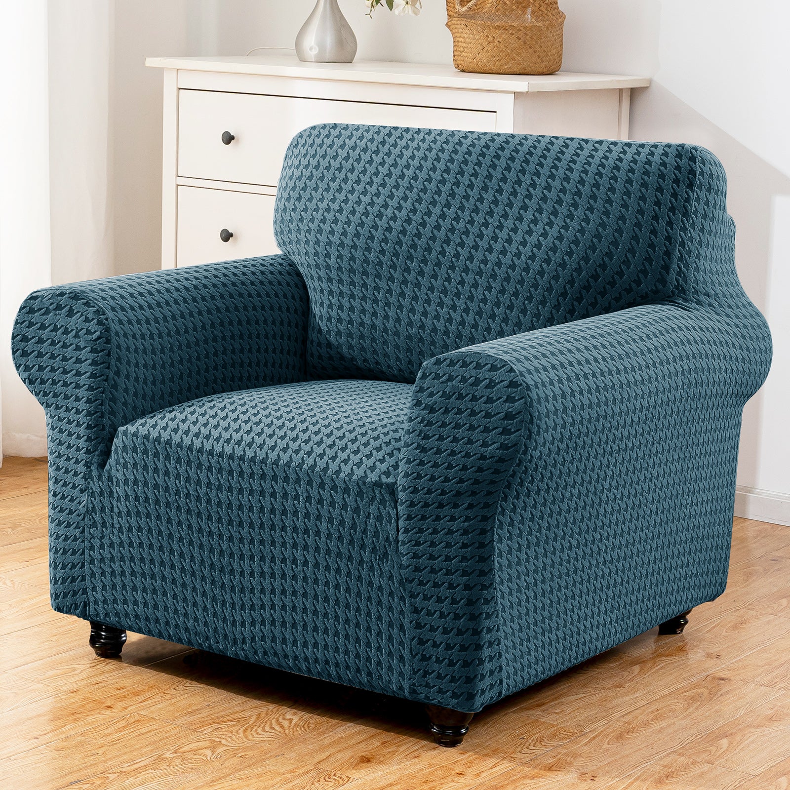 Ystyle 1-Seat Sofa Cover with Armrests, Elastic Universal Seat Cover, Anti-Scratch Universal Sofa Cover, Anti-Slip Washable Sofa Protector, Stain-Resistant