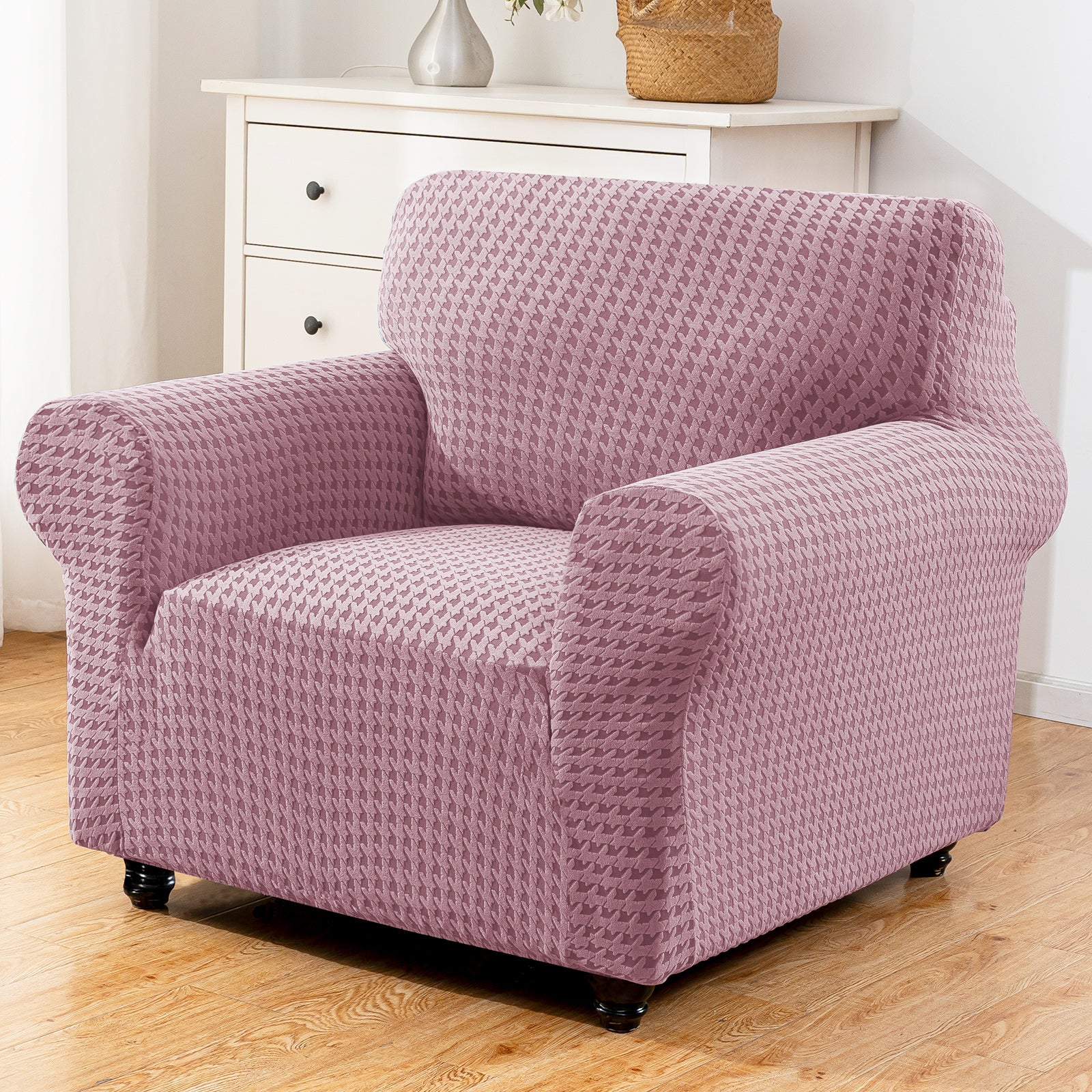 Ystyle 1-Seat Sofa Cover with Armrests, Elastic Universal Seat Cover, Anti-Scratch Universal Sofa Cover, Anti-Slip Washable Sofa Protector, Stain-Resistant