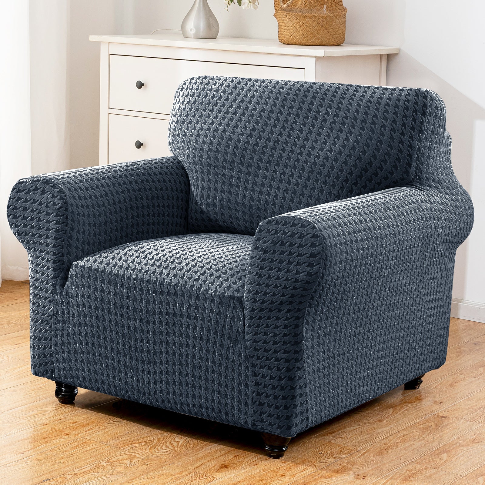 Ystyle 1-Seat Sofa Cover with Armrests, Elastic Universal Seat Cover, Anti-Scratch Universal Sofa Cover, Anti-Slip Washable Sofa Protector, Stain-Resistant