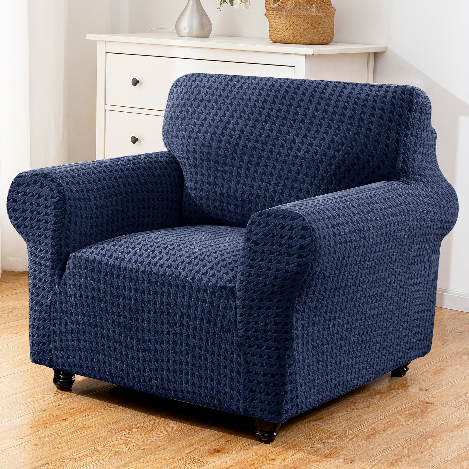 Ystyle 1-Seat Sofa Cover with Armrests, Elastic Universal Seat Cover, Anti-Scratch Universal Sofa Cover, Anti-Slip Washable Sofa Protector, Stain-Resistant