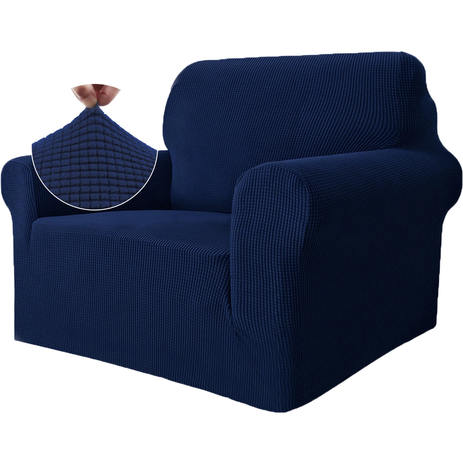 YSTYLE 1 Seater Sofa Cover – Stretch,Anti-Slip & Pet-Friendly, Scratch Resistant, Washable-Grid