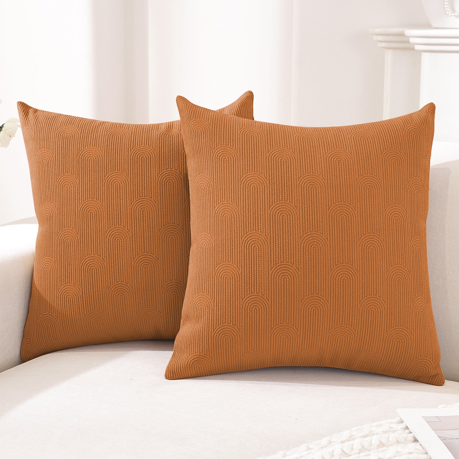 Ystyle Cushion Covers, 50 x 50 cm, Set of 2, Cushions for Sofa with Invisible Zip, Soft Cushion Cover, Modern, Washable, for Chair Bed, Living Room, Bedroom