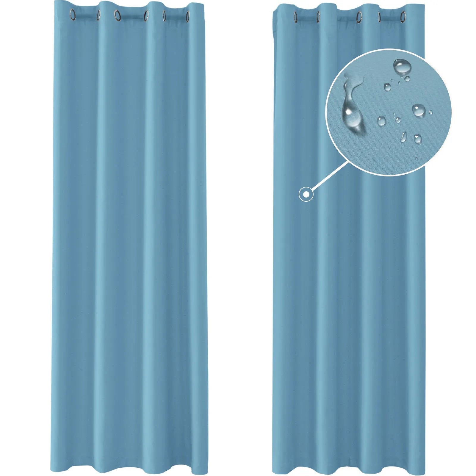 YSTYLE Blackout Curtains – 2 pcs, Thermal, Waterproof, Indoor/Outdoor Use