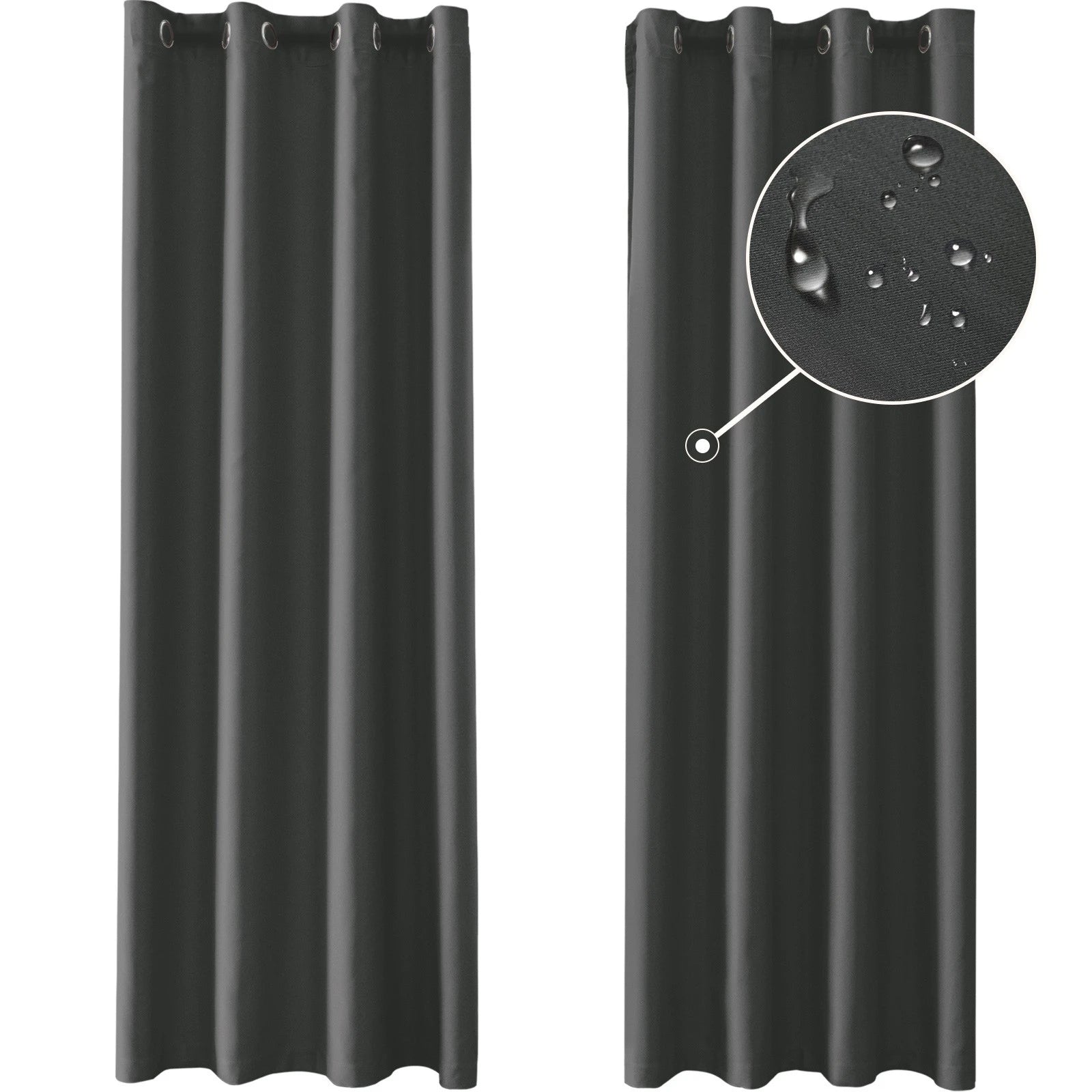YSTYLE Blackout Curtains – 2 pcs, Thermal, Waterproof, Indoor/Outdoor Use