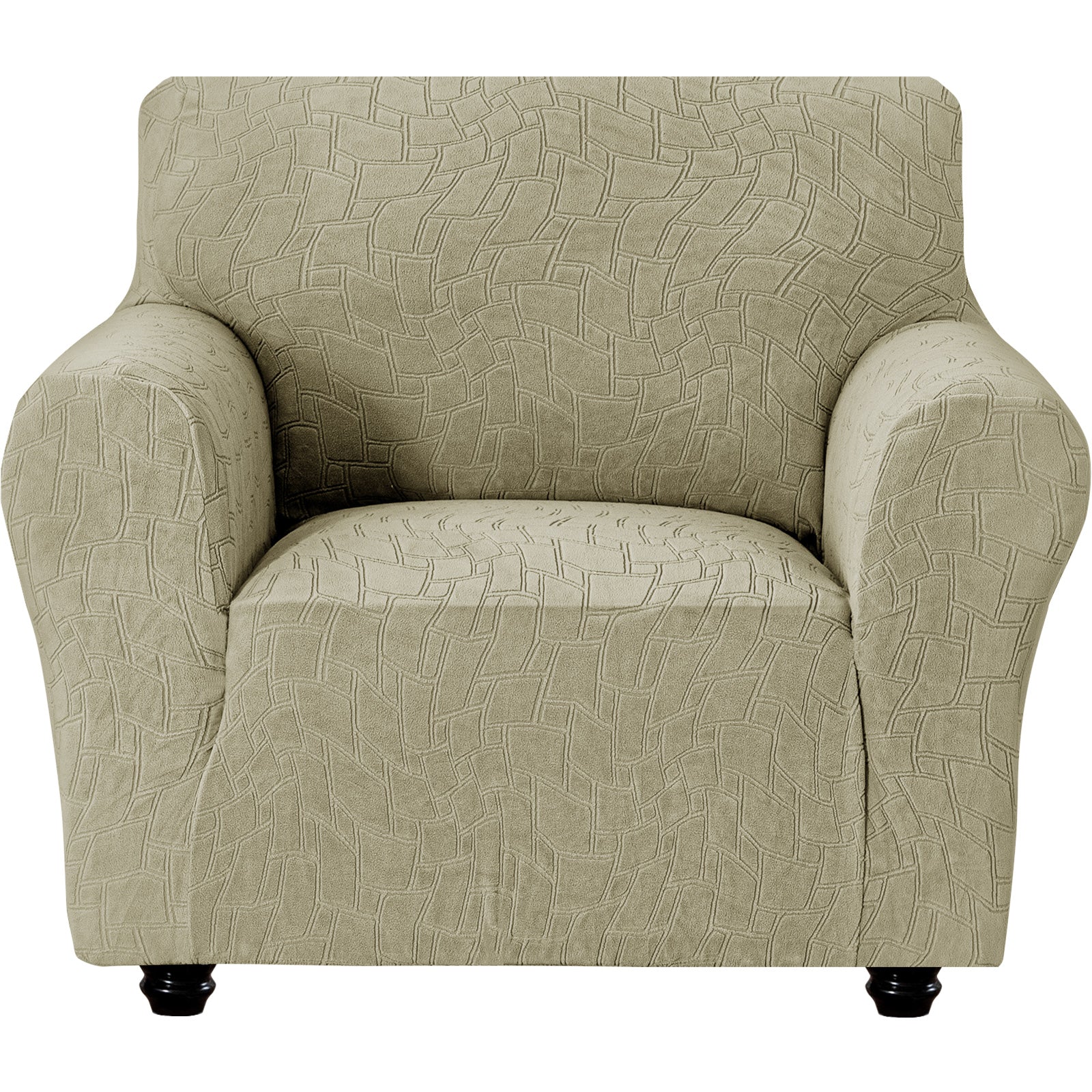 Ystyle Stretch 1 Seater Sofa Cover Jacquard Geometric Pattern-YSTYLE