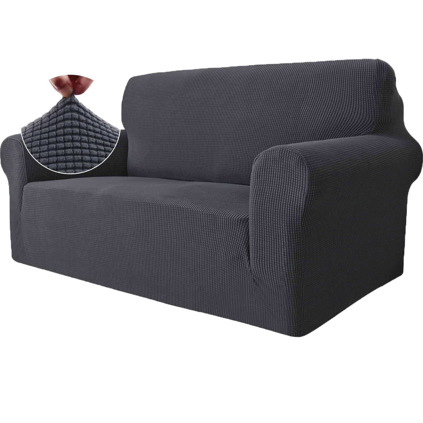 YSTYLE Stretch 2 Seater Sofa Cover with Armrests Anti Slip-YSTYLE