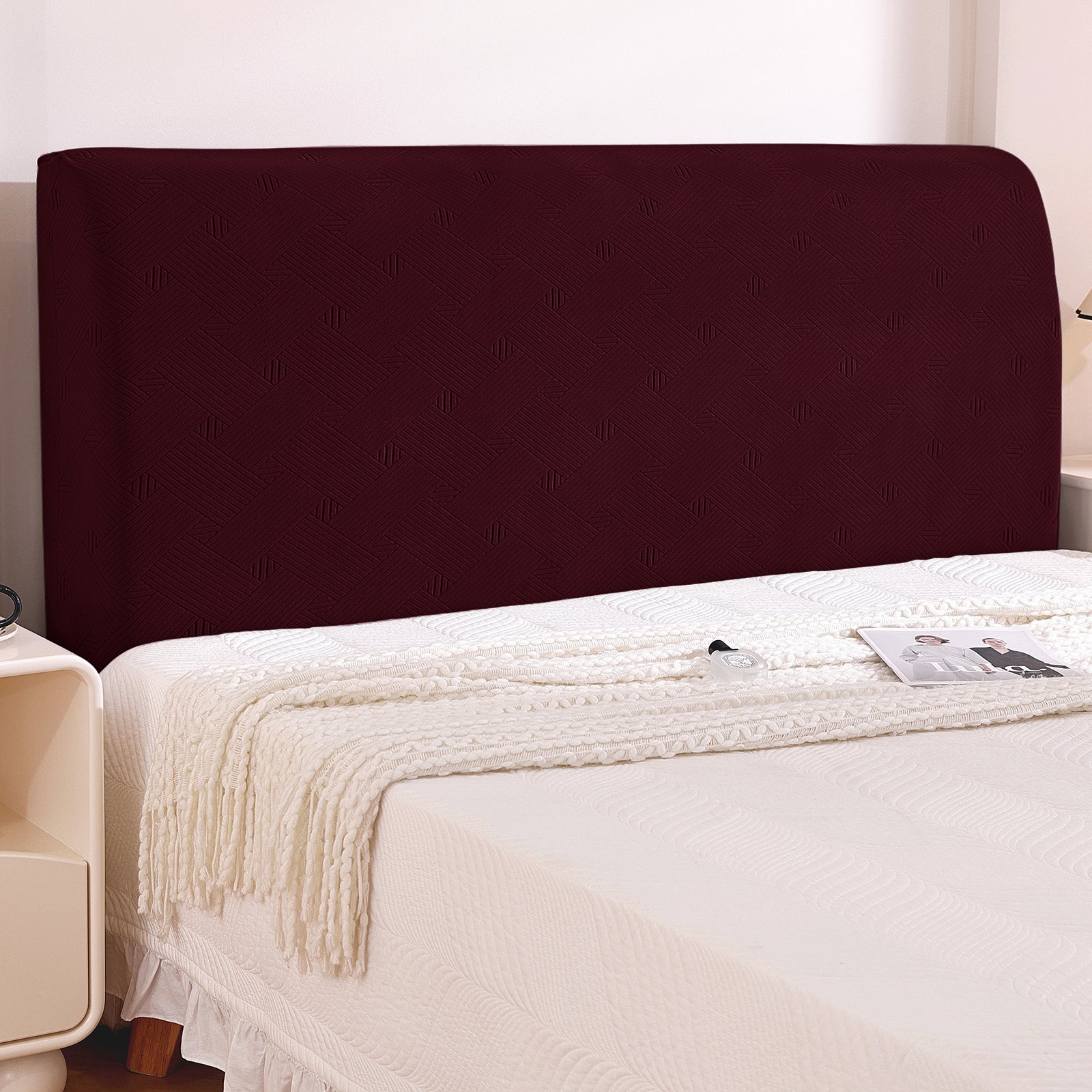 Ystyle 150cm Bed Headboard Cover, Elasticized Double/Single Bed Headboard Cover, Washable Double Bed Headboard Slipcover, Universal Dust-Proof Headboard Cover