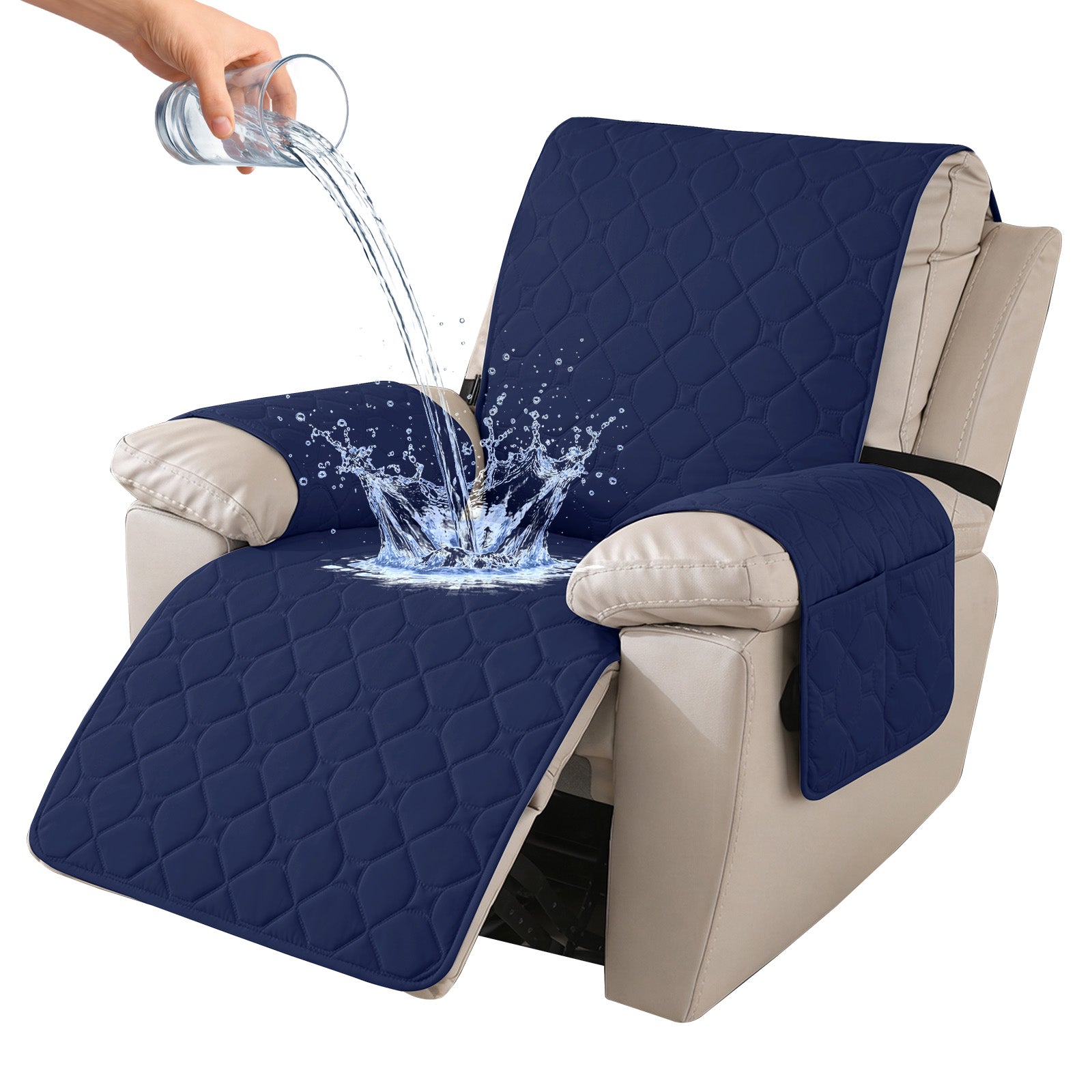 YSTYLE imperméable Recliner Armchair couverture with accoudoirs 1 Seater
