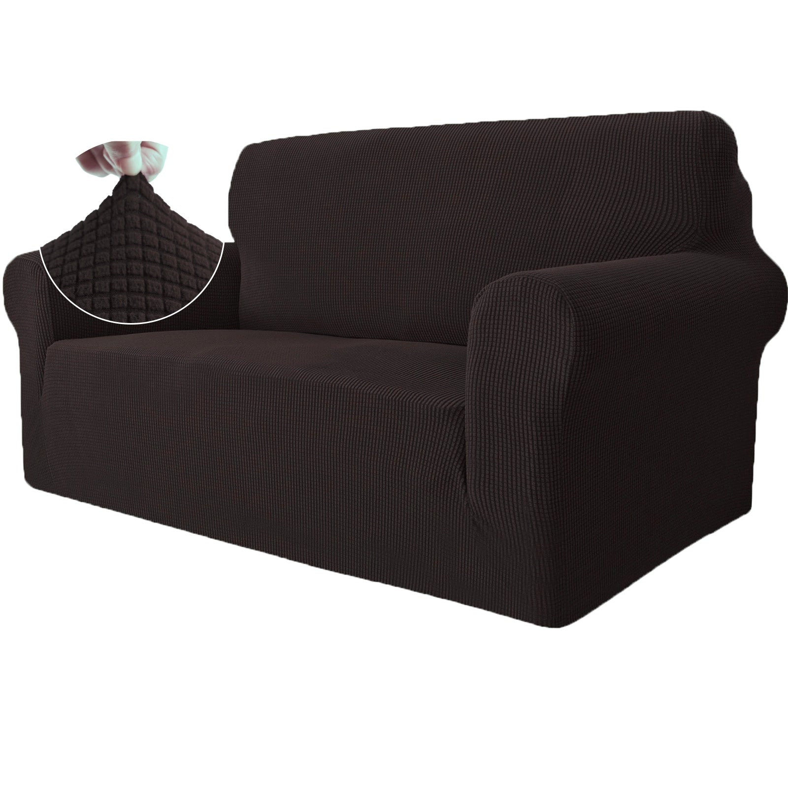 YSTYLE Stretch 2 Seater Sofa Cover with Armrests Anti Slip-YSTYLE