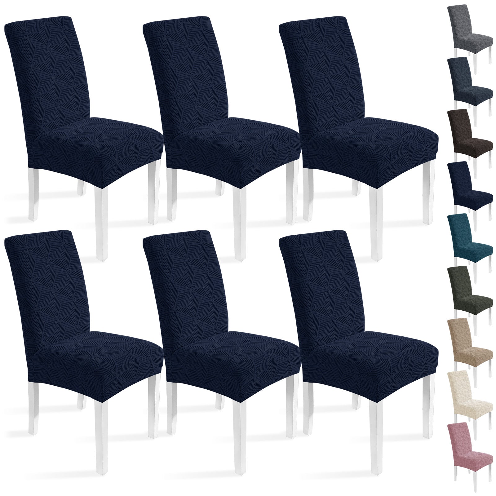 Ystyle 6 Pieces Stretch Dining Chair Covers Soft Fabric-YSTYLE