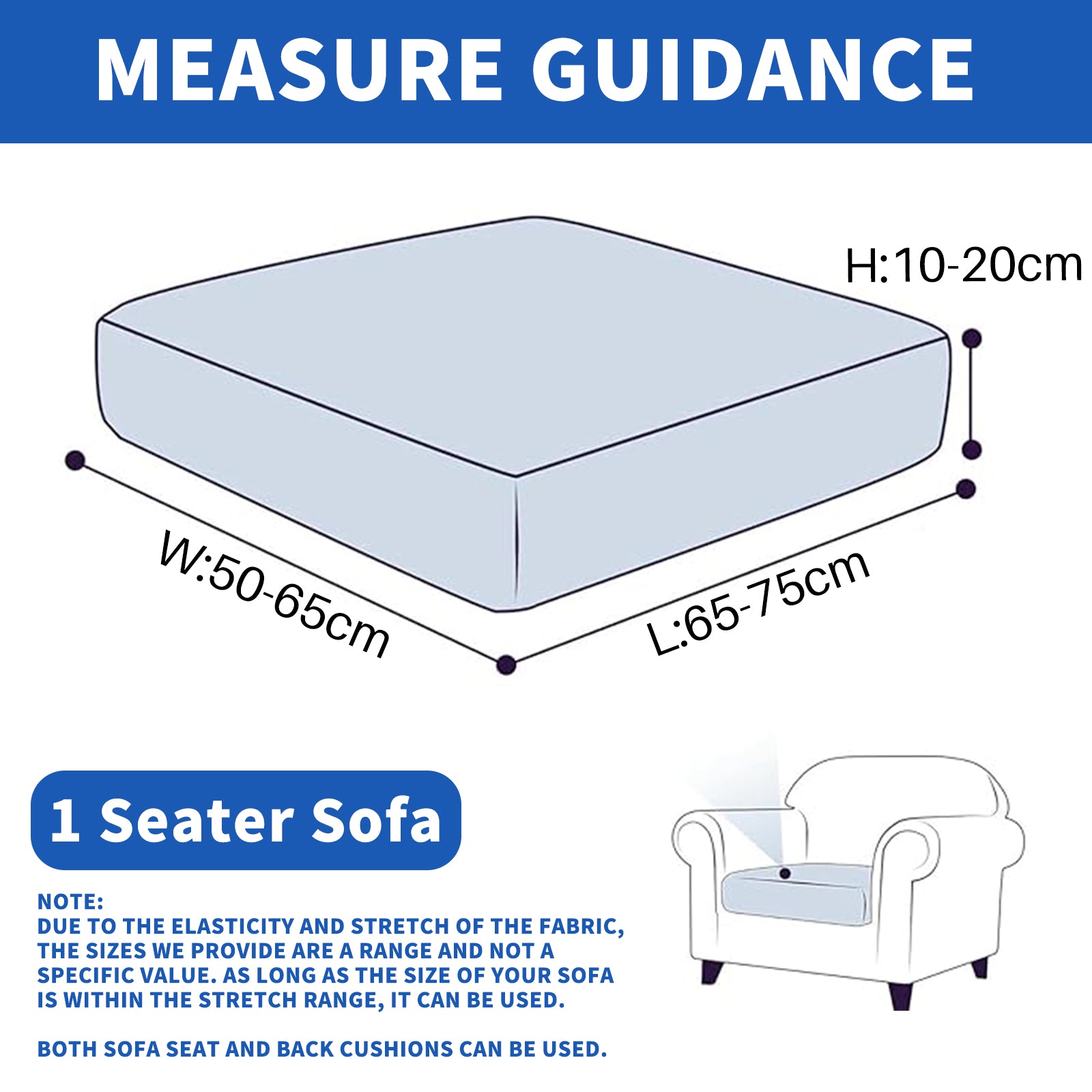 Ystyle Stretch Sofa Seat Cover Large 1 Seater New Pattern-YSTYLE