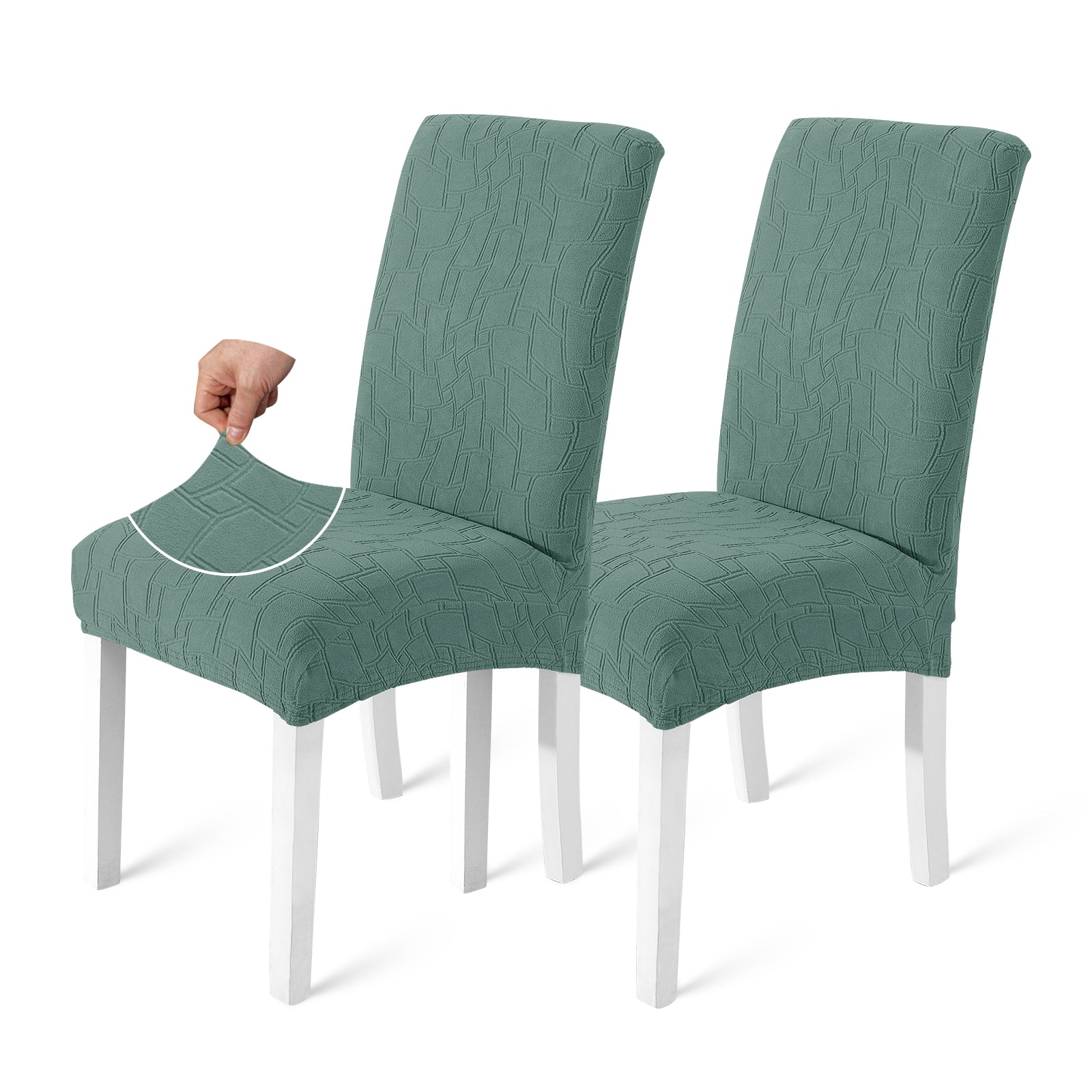 Ystyle 2-Piece Chair Covers with Backrest, Elastic Living Room Kitchen Chair Slipcovers, Soft Comfortable Anti-Scratch Chair Covers, Easy to Clean and Durable, Washable Removable