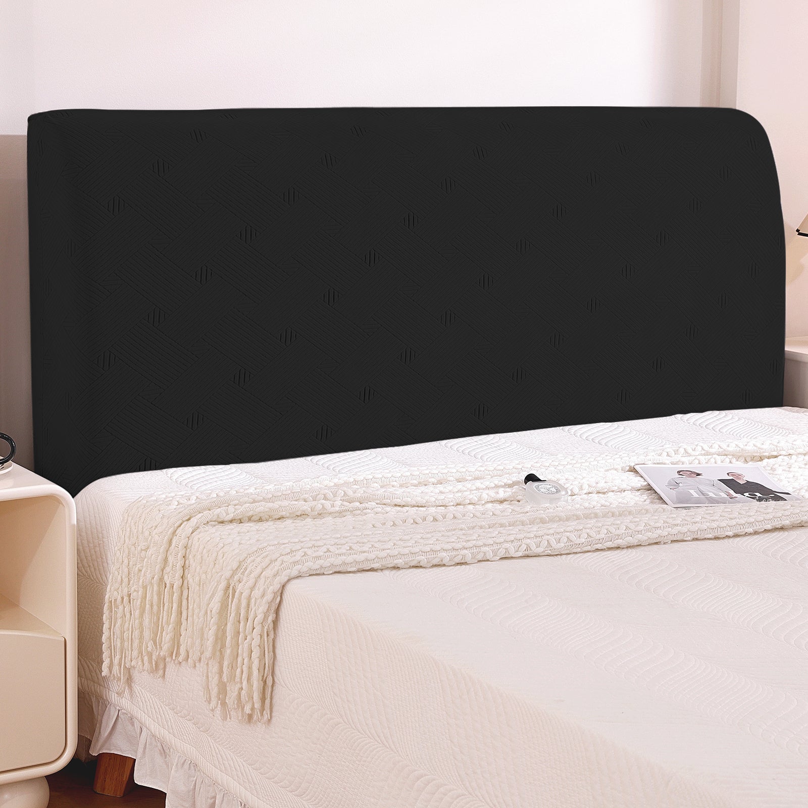 Ystyle 150cm Bed Headboard Cover, Elasticized Double/Single Bed Headboard Cover, Washable Double Bed Headboard Slipcover, Universal Dust-Proof Headboard Cover