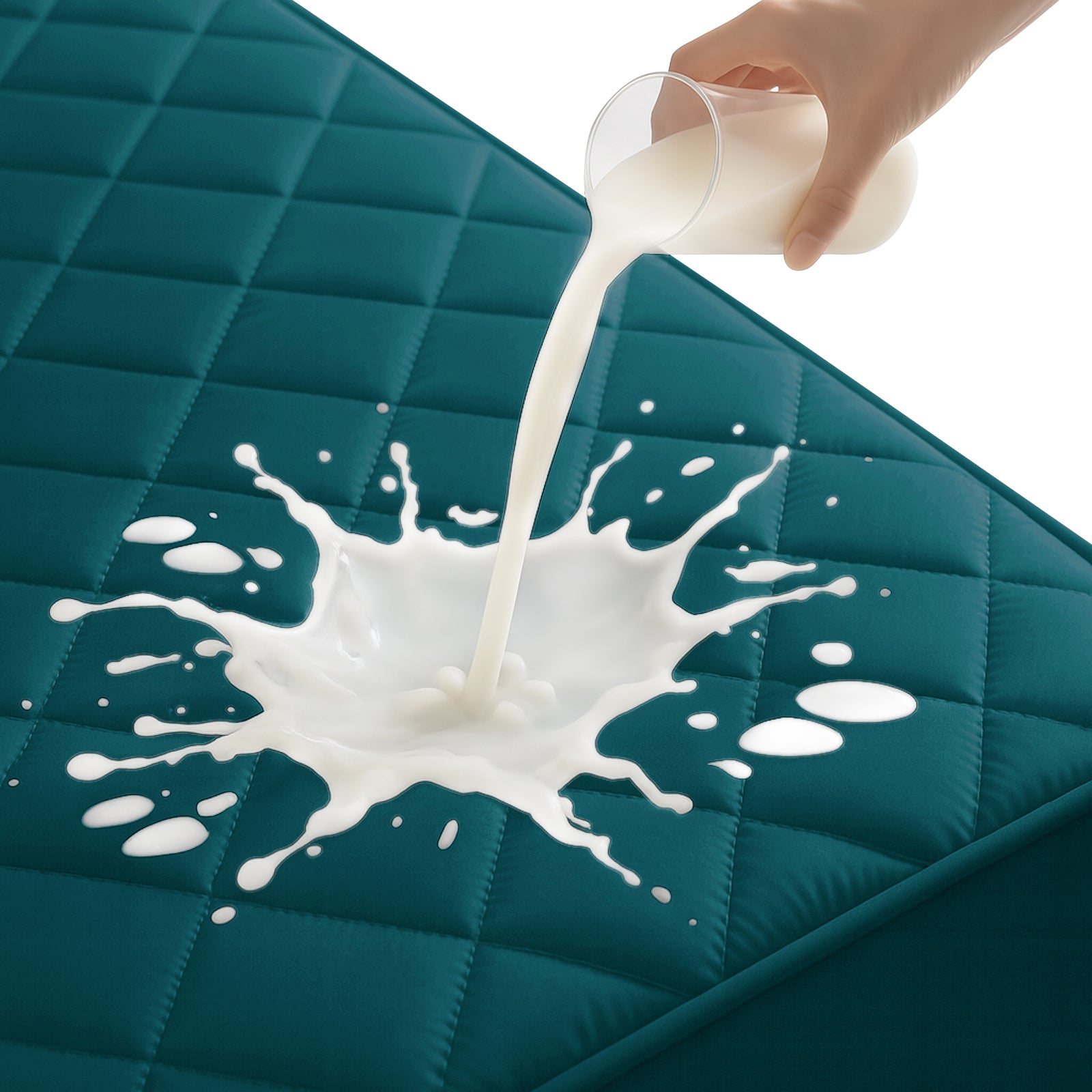 Waterproof Quilted Mattress Protector with Deep Pocket Elastic Fit