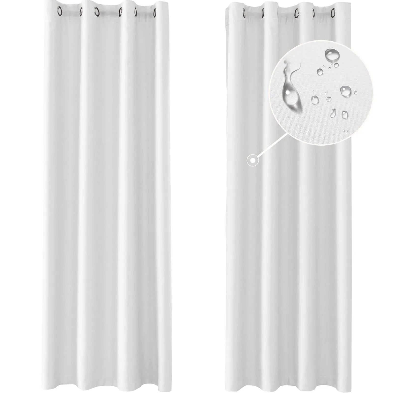 YSTYLE Blackout Curtains – 2 pcs, Thermal, Waterproof, Indoor/Outdoor Use