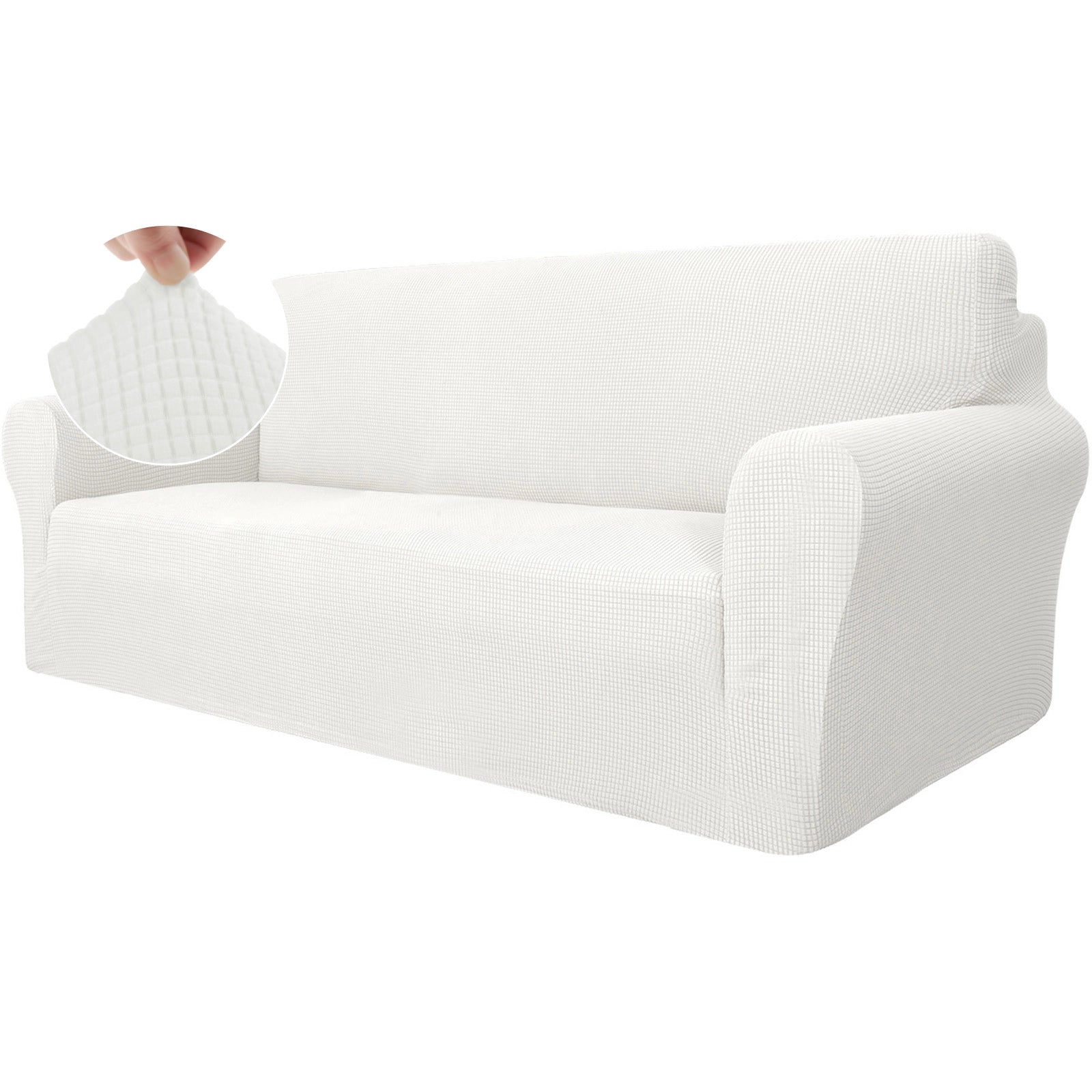 YSTYLE Stretch 3 Seater Sofa Cover with Armrests Anti Slip-YSTYLE