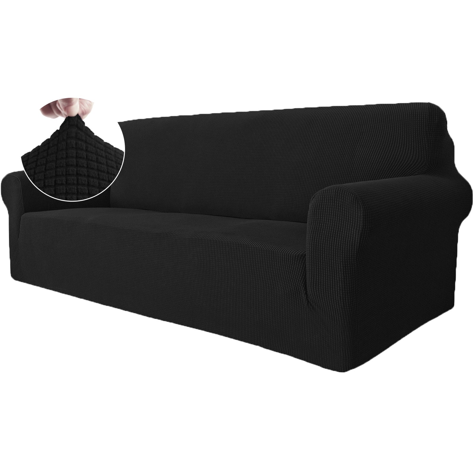 YSTYLE Stretch 3 Seater Sofa Cover with Armrests Anti Slip-YSTYLE