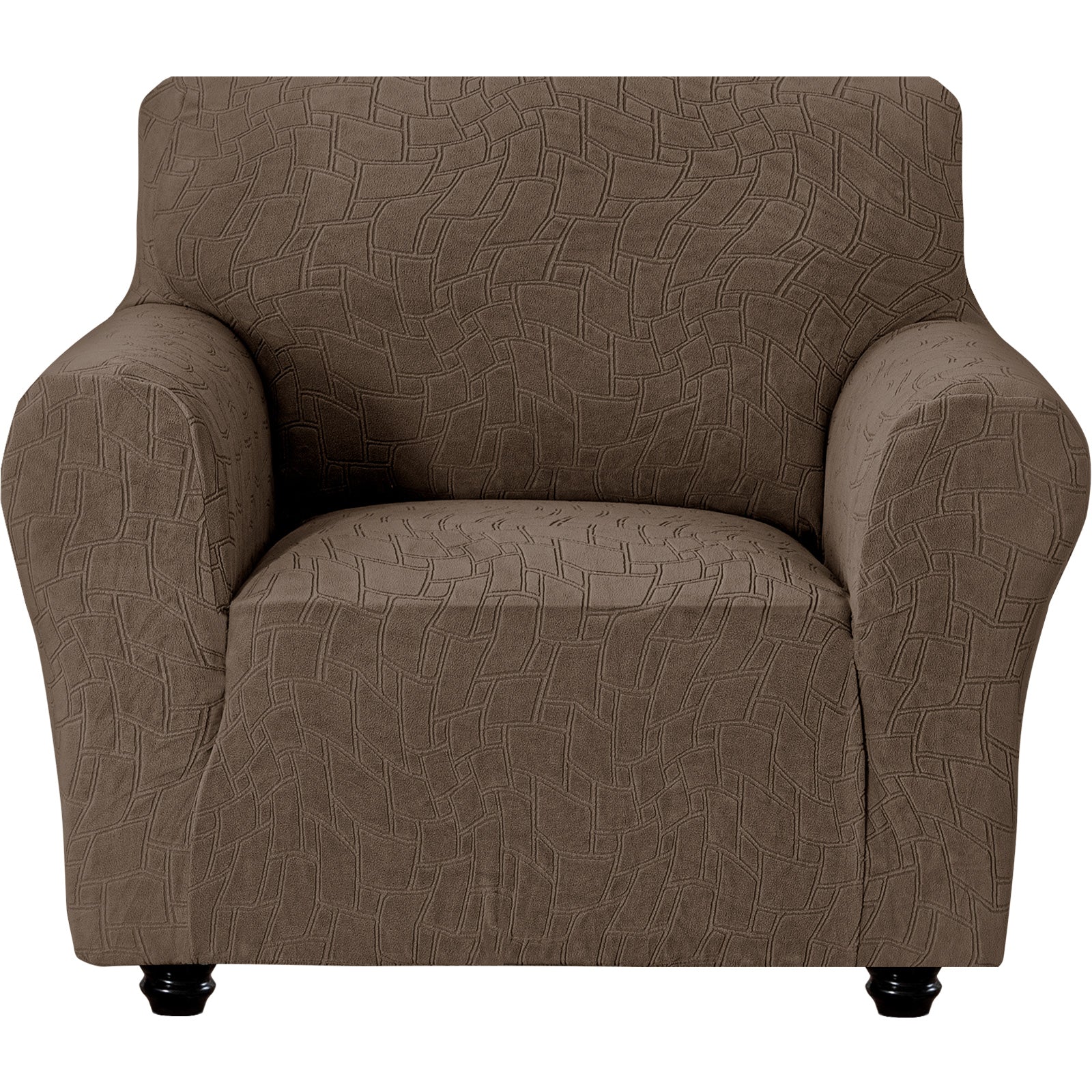 Ystyle Stretch 1 Seater Sofa Cover Jacquard Geometric Pattern-YSTYLE