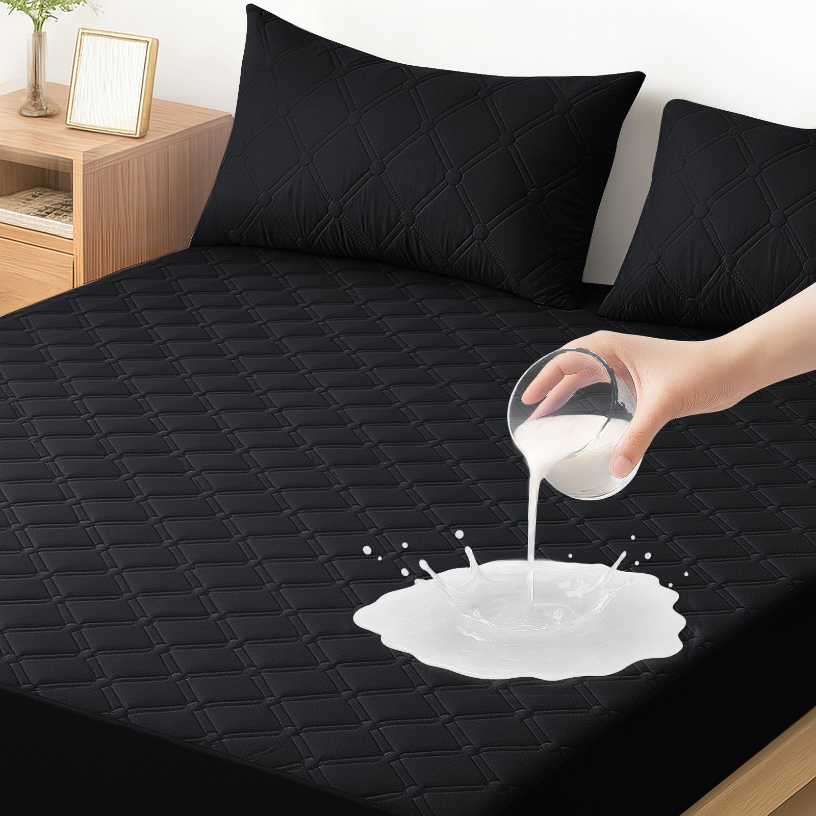 Ystyle Waterproof Mattress Protector – Double Size 160x190 cm Anti-Allergy & Scratch Resistant
